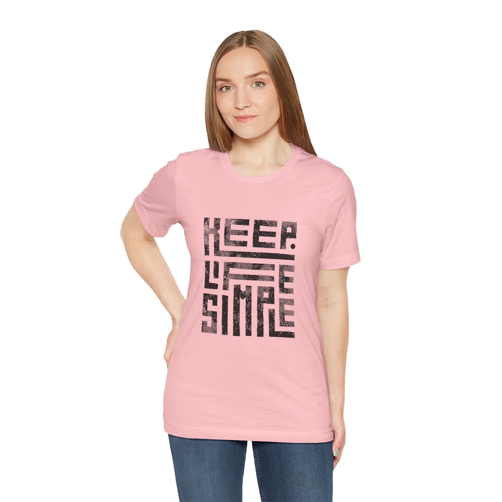 Keep Life Simple Tee | Unisex Jersey Shirt for Minimalists, Casual Wear, Everyday Fashion, Relaxed Style, Gift Idea