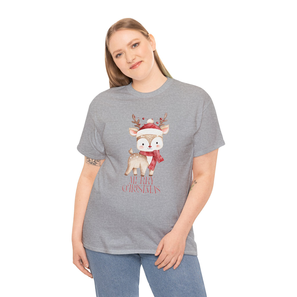 Kids' Cute Reindeer Christmas Tee – Merry Christmas Woodland Holiday Shirt