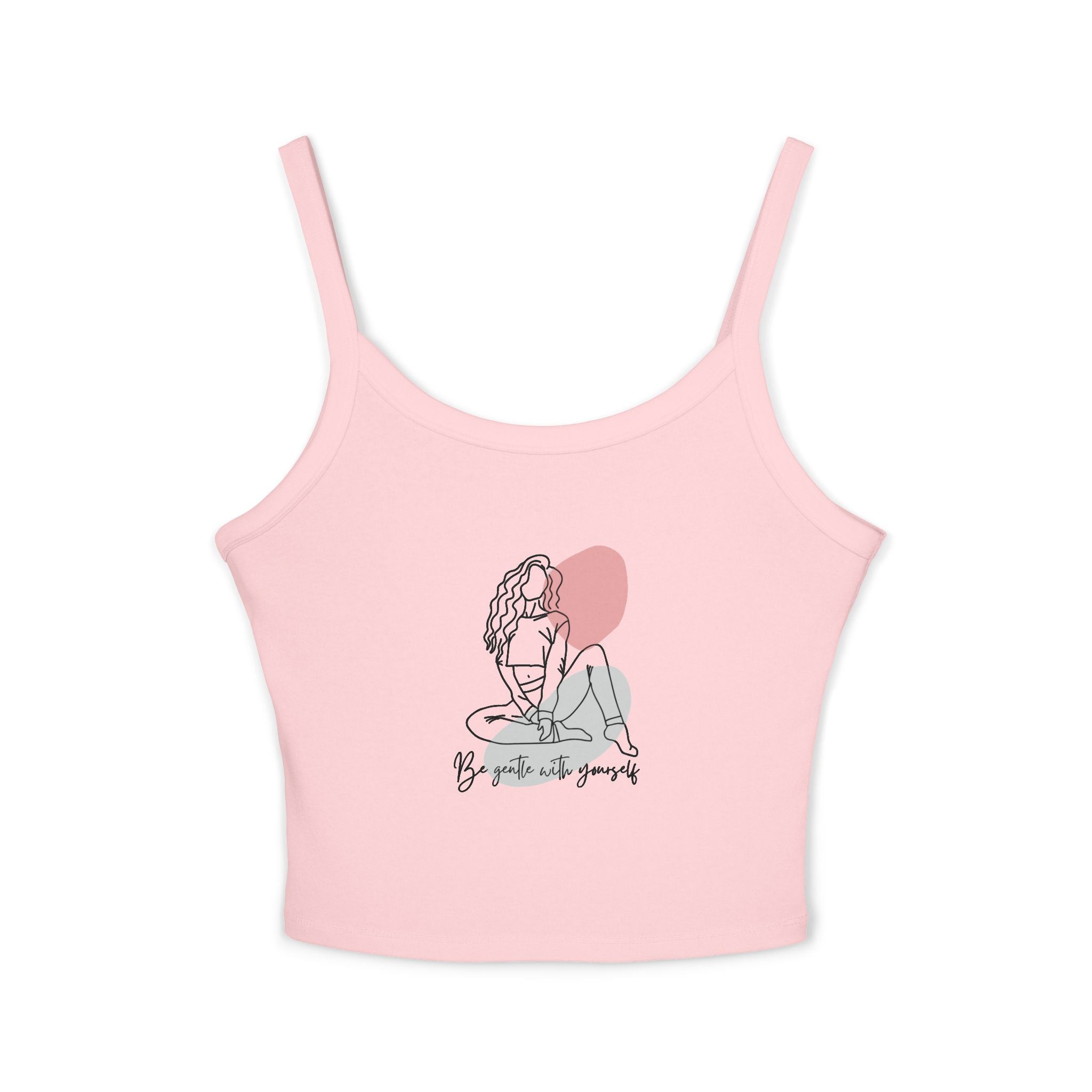 Stylish Women's Spaghetti Strap Tank Top - Body Positivity, Graphic Tank, Summer Wear, Casual Top, Everyday Apparel