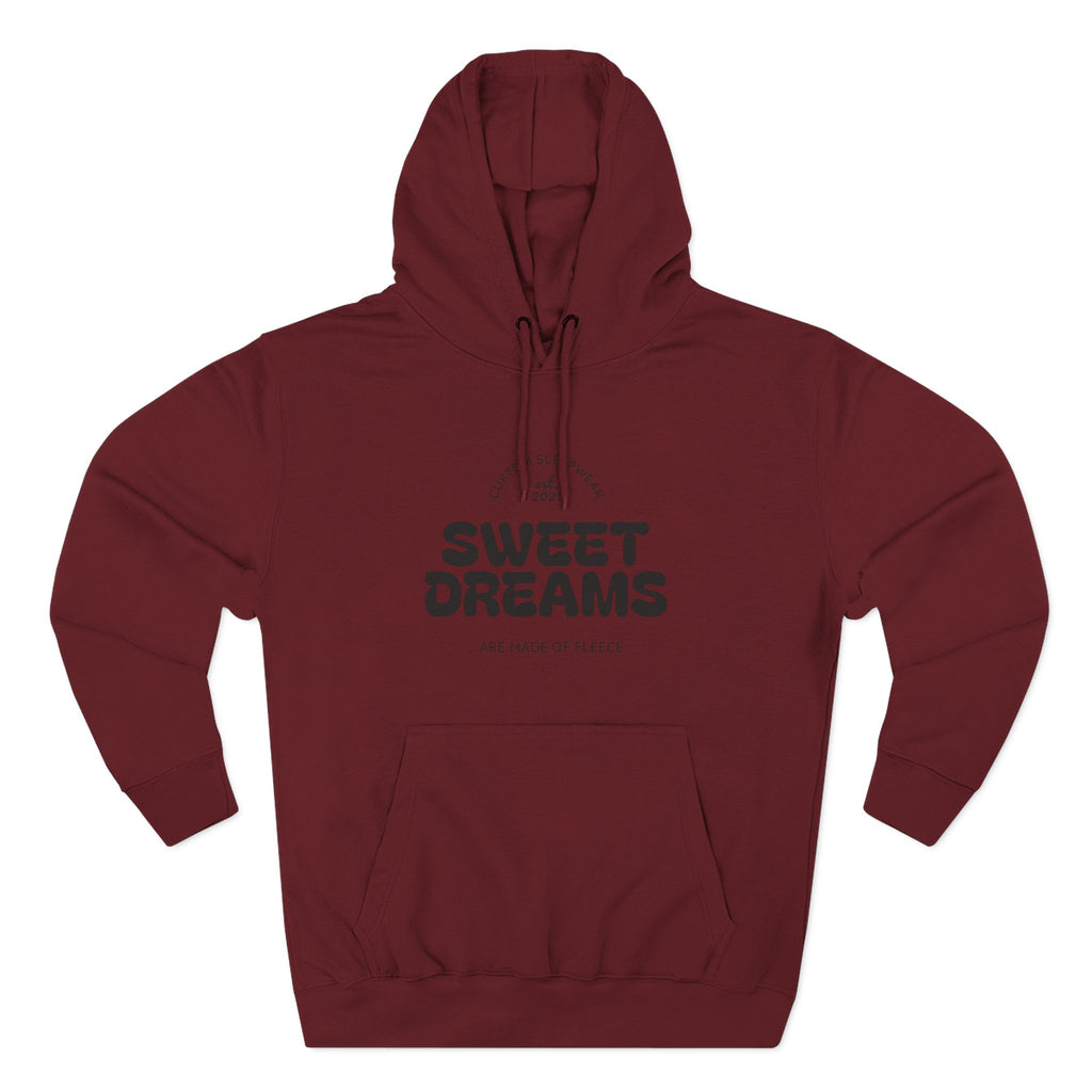 Cozy Sweet Dreams Hoodie, Fleece Pullover for Relaxation, Gift for Dreamers, Perfect for Sleepovers, Casual Wear