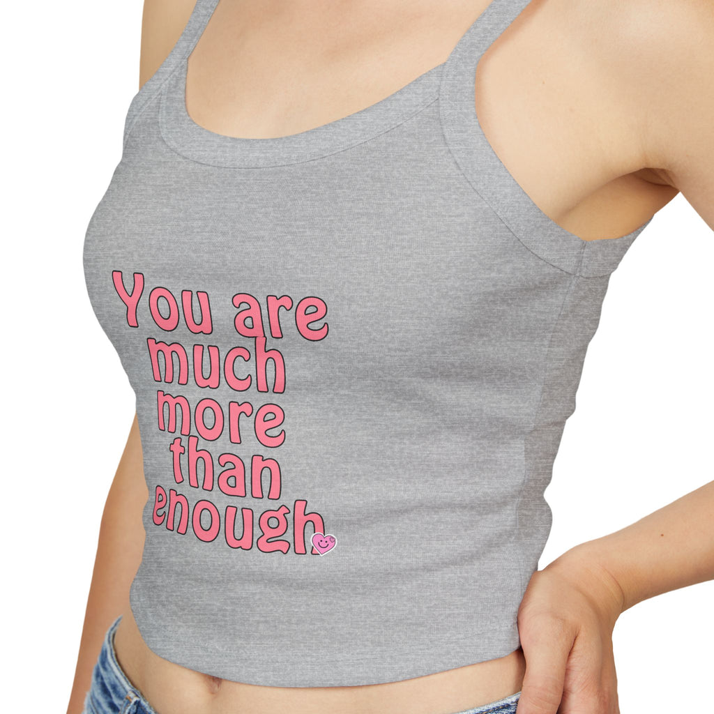 Empowering Women's Spaghetti Strap Tank Top, Motivational Crop Top, Summer Fashion, Gift for Her, Positive Affirmation Shirt, [...]