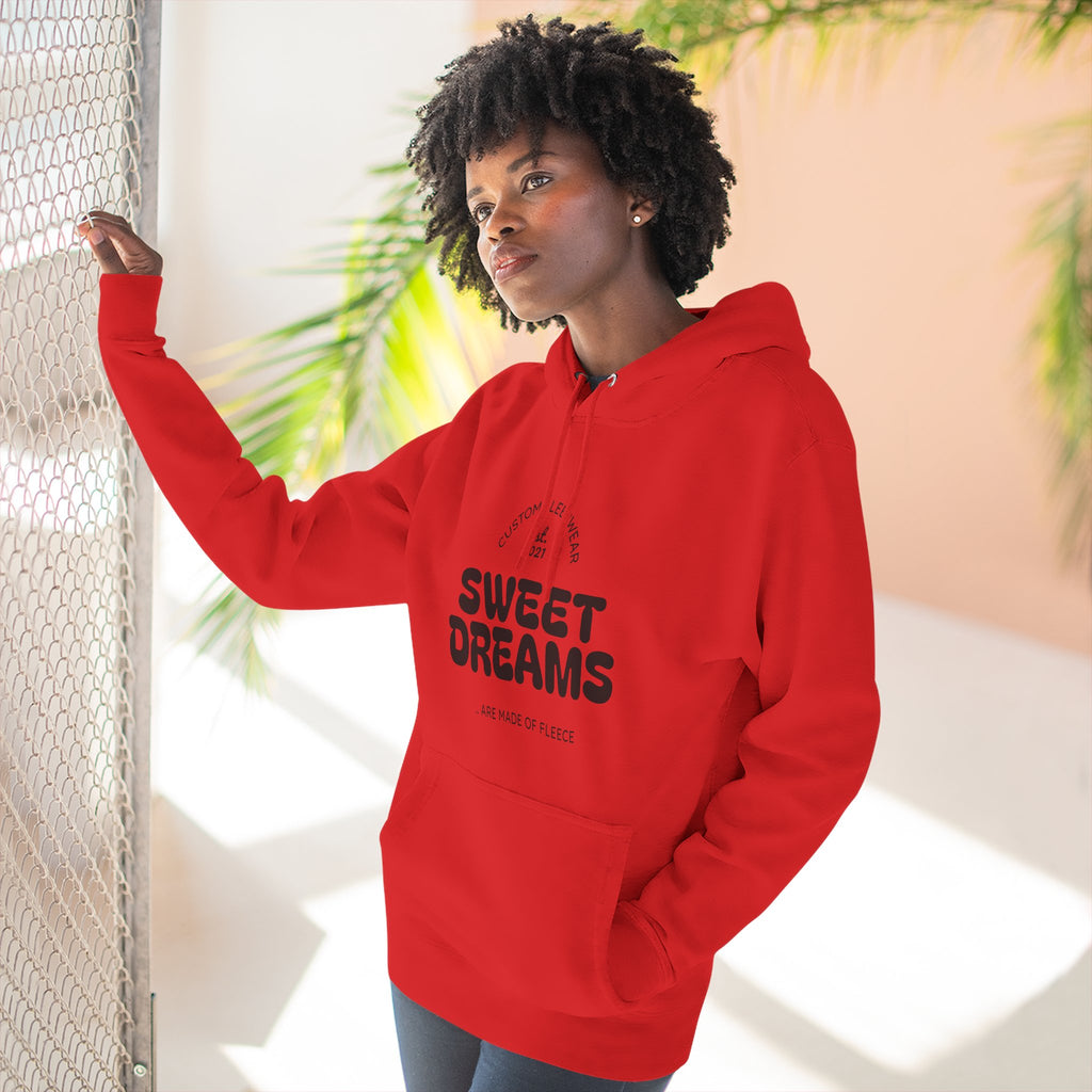 Cozy Sweet Dreams Hoodie, Fleece Pullover for Relaxation, Gift for Dreamers, Perfect for Sleepovers, Casual Wear