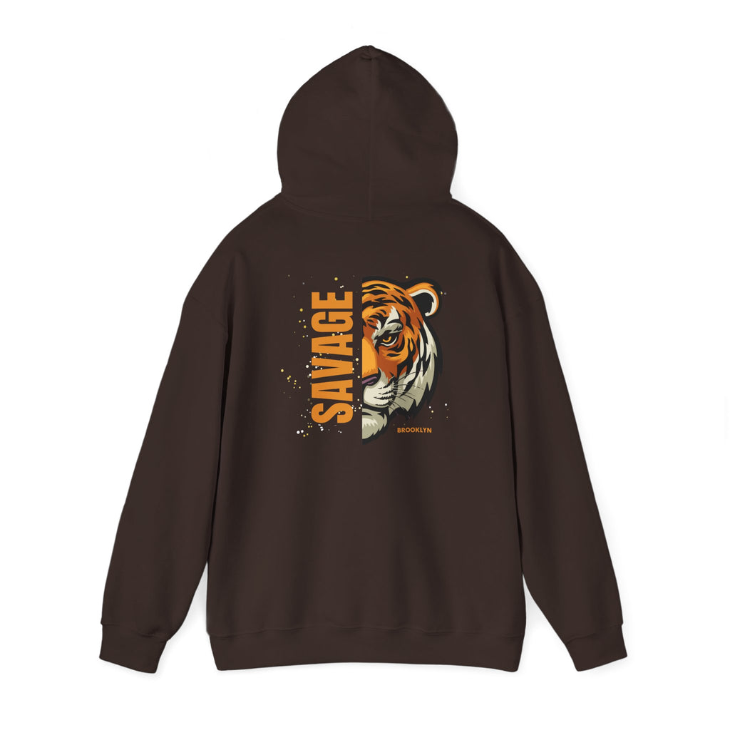 Savage Tiger Unisex Hoodie, Vintage Sweatshirt, Animal Lovers Apparel, Gift for Him/Her, Casual Streetwear, Cozy Layering