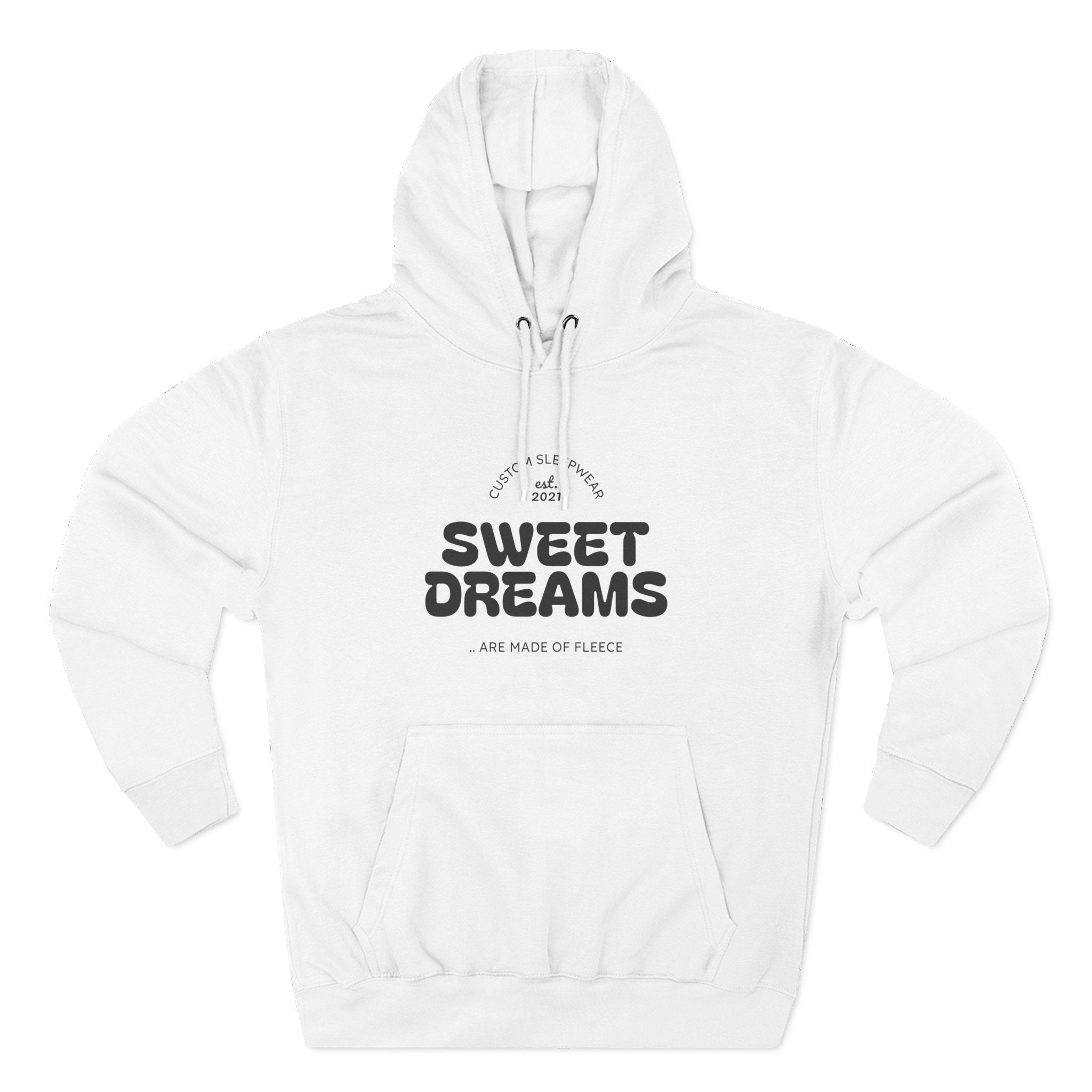 Cozy Sweet Dreams Hoodie, Fleece Pullover for Relaxation, Gift for Dreamers, Perfect for Sleepovers, Casual Wear