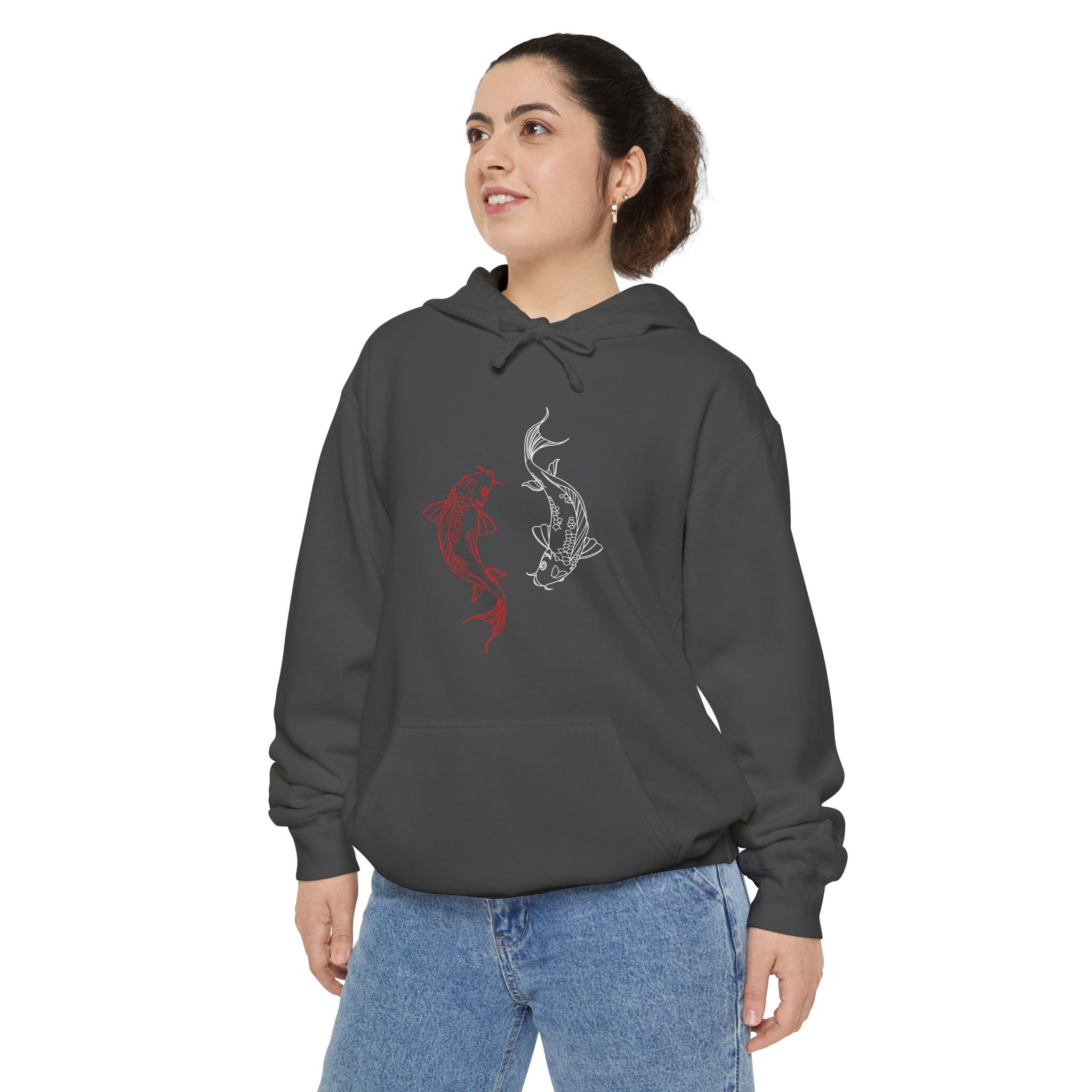 Charming Mermaid Garment-Dyed Hoodie - Cozy Unisex Fashion for Beach Lovers, Casual Wear, Gift Ideas for Ocean Lovers, Summer Chill