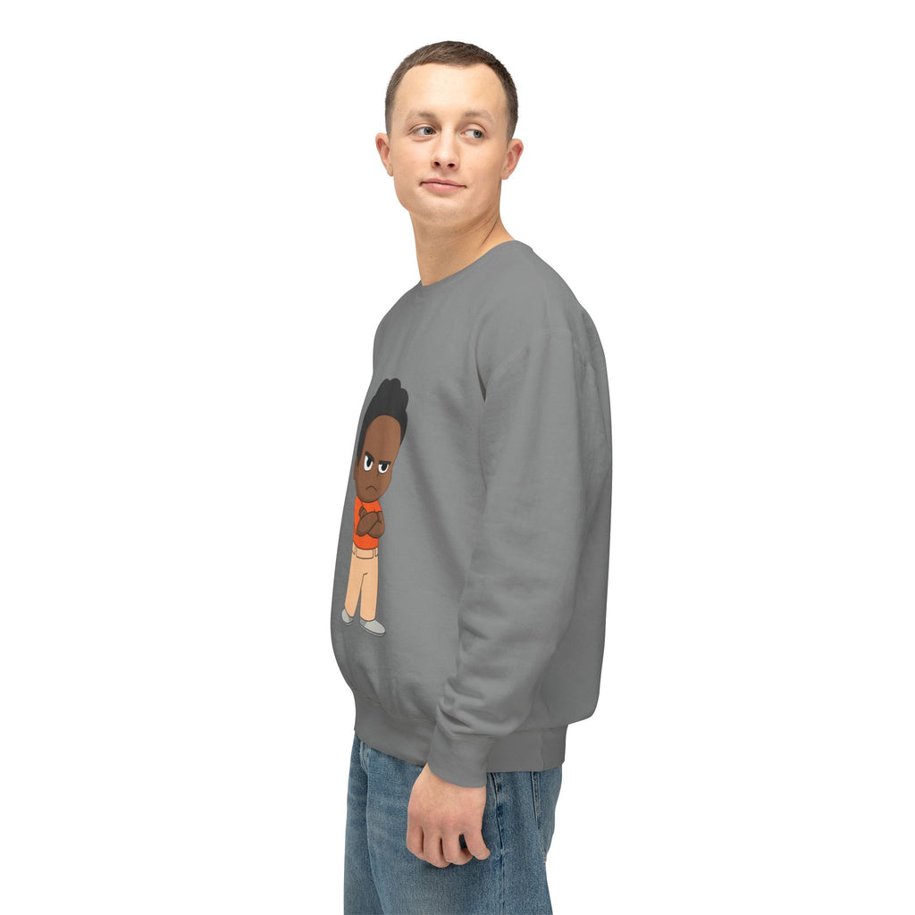 Playful Cartoon Crewneck Sweatshirt | Funny Lightweight Sweatshirt for Kids & Teens, Birthday Gift, Casualwear, Seasonal Comfort