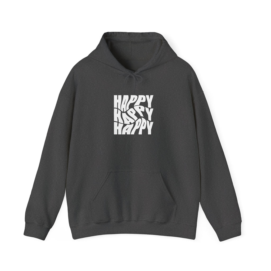 Happy Vibe Unisex Hoodie, Cozy Sweatshirt, Gift for Friends, Casual Wear, Birthday Gift, Everyday Comfort