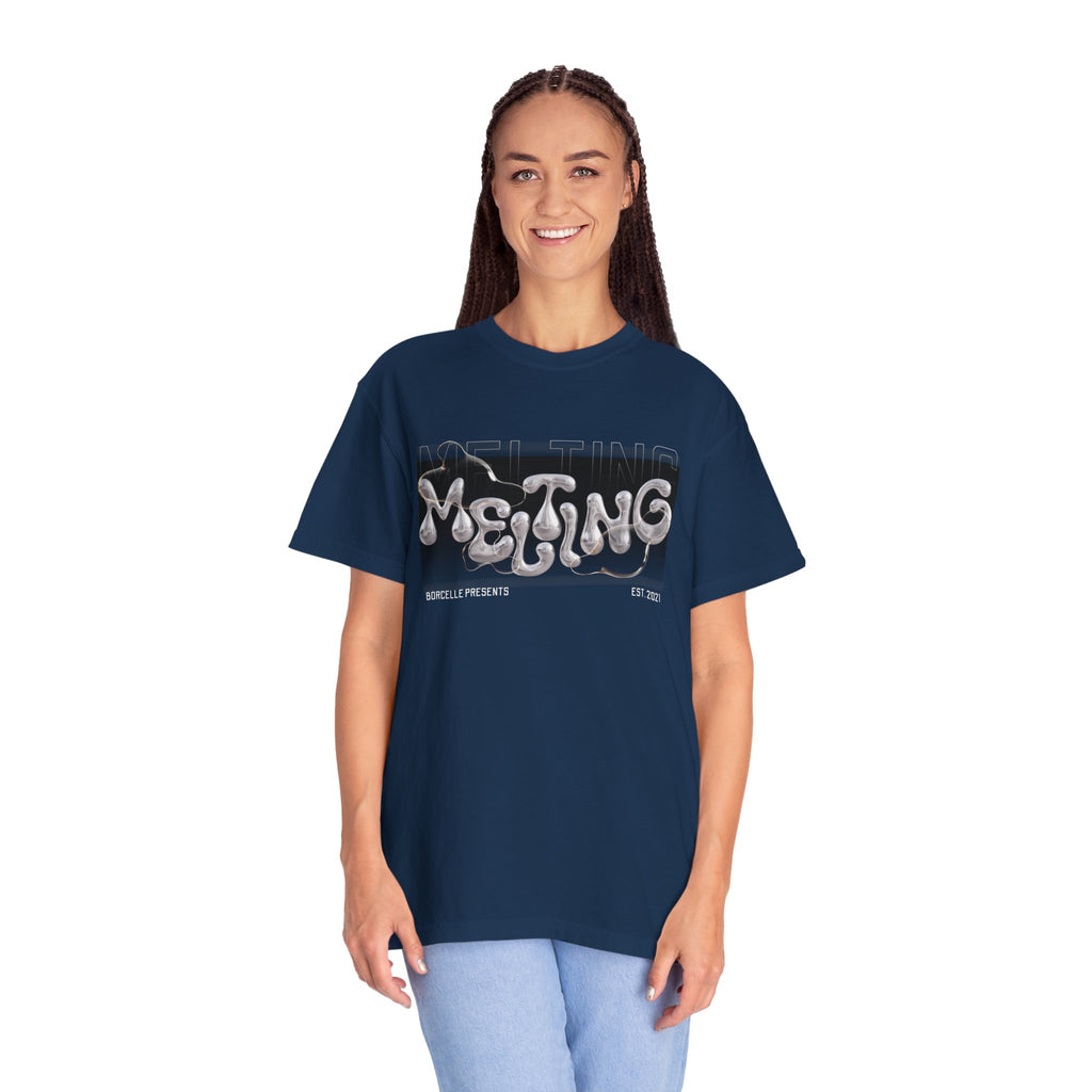 Melting Vibes Unisex Garment-Dyed T-shirt | Cool Graphic Tee for Art Lovers, Trendy Casual Wear, Unique Gift, Summer Style