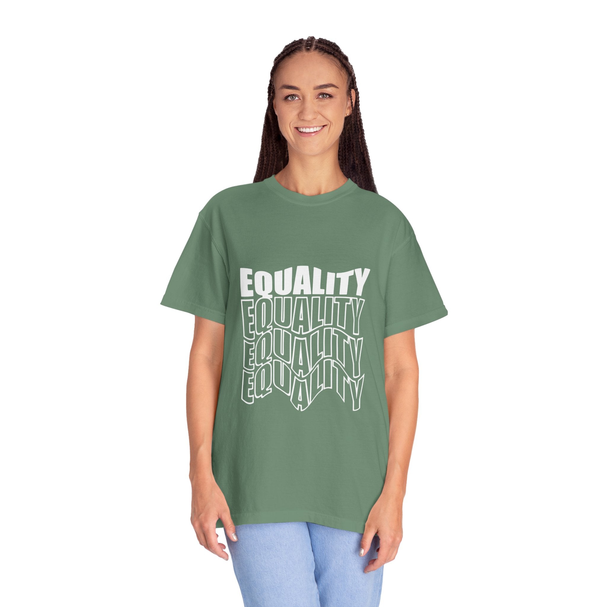 Equality Unisex Garment-Dyed T-shirt | Bold Statement Tee, LGBTQ+ Pride Apparel, Casual Wear, Gift for Activists, Equality Awareness