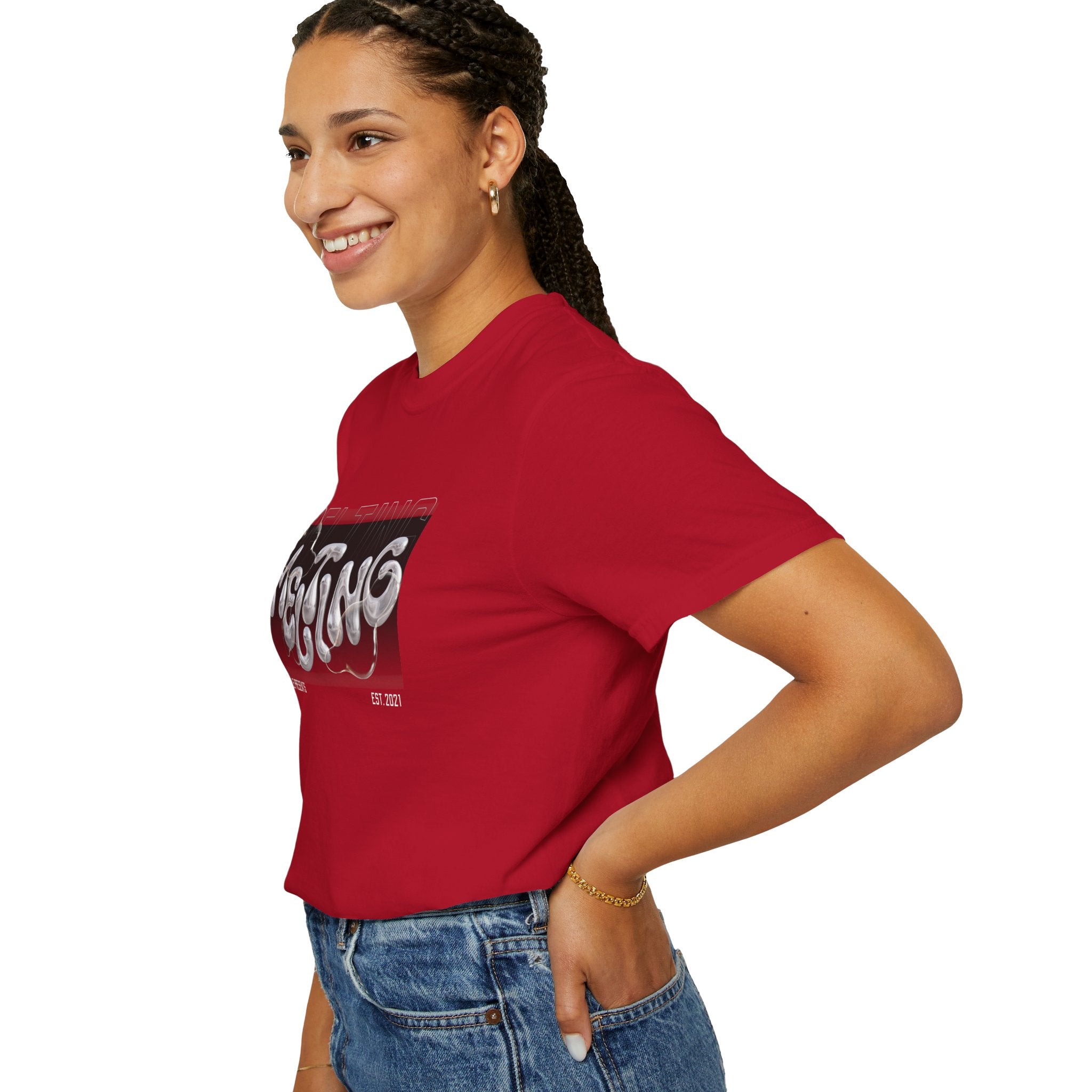 Melting Vibes Unisex Garment-Dyed T-shirt | Cool Graphic Tee for Art Lovers, Trendy Casual Wear, Unique Gift, Summer Style