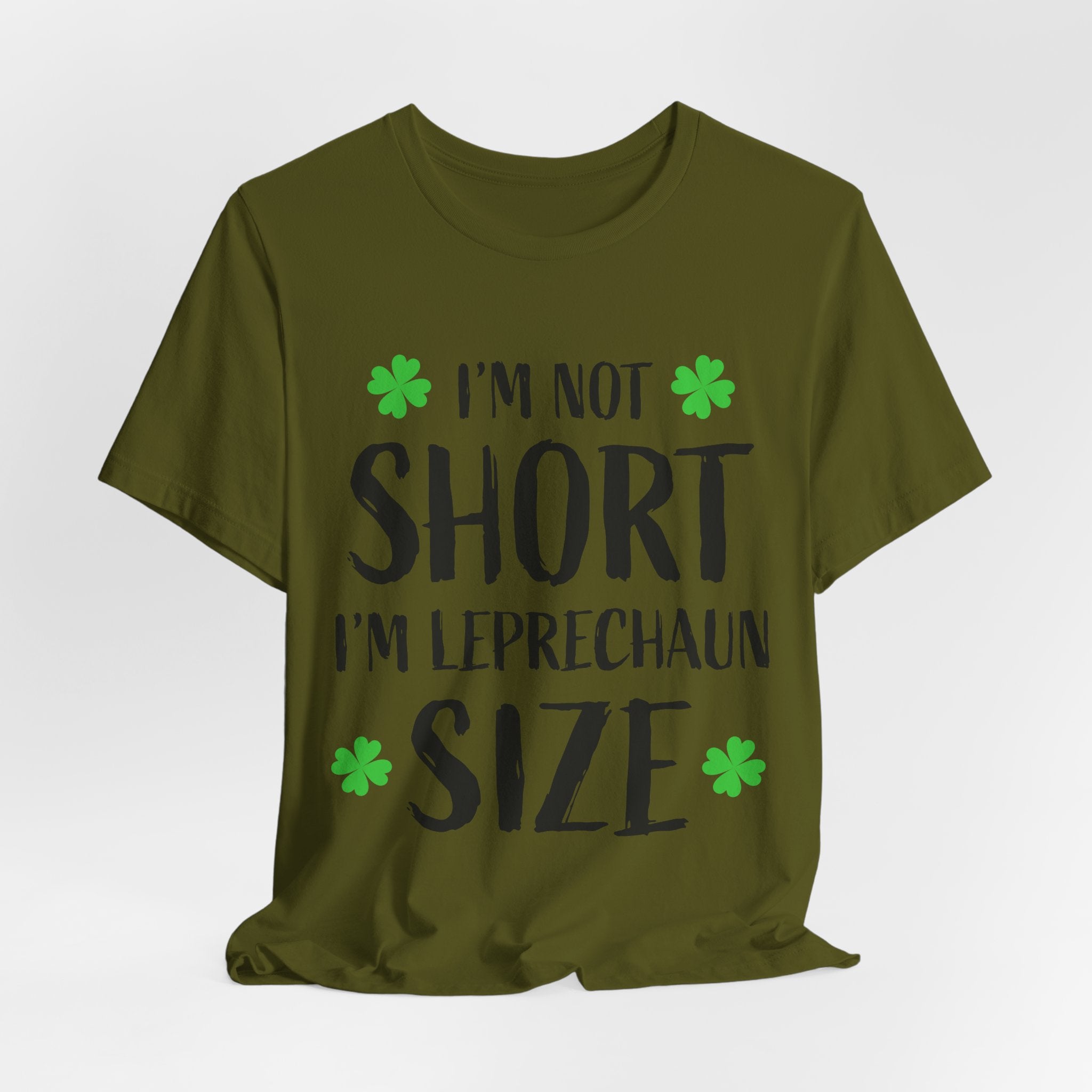 St. Patrick's Day Tee, Leprechaun Size Shirt, Unisex Graphic Tee, Funny Irish T-shirt, Short Stature Humor Apparel