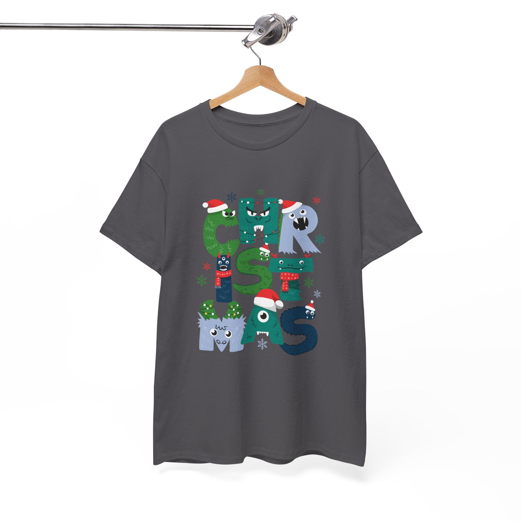 Christmas Graphic Tee — Cute Holiday "CHRISTMAS" Lettering T‑Shirt