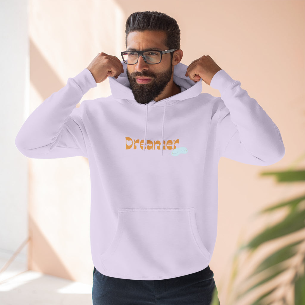 Dreamer Three-Panel Fleece Hoodie | Cozy Sweatshirt, Gift for Dreamers, Casual Wear, Inspirational Apparel, Everyday Comfort