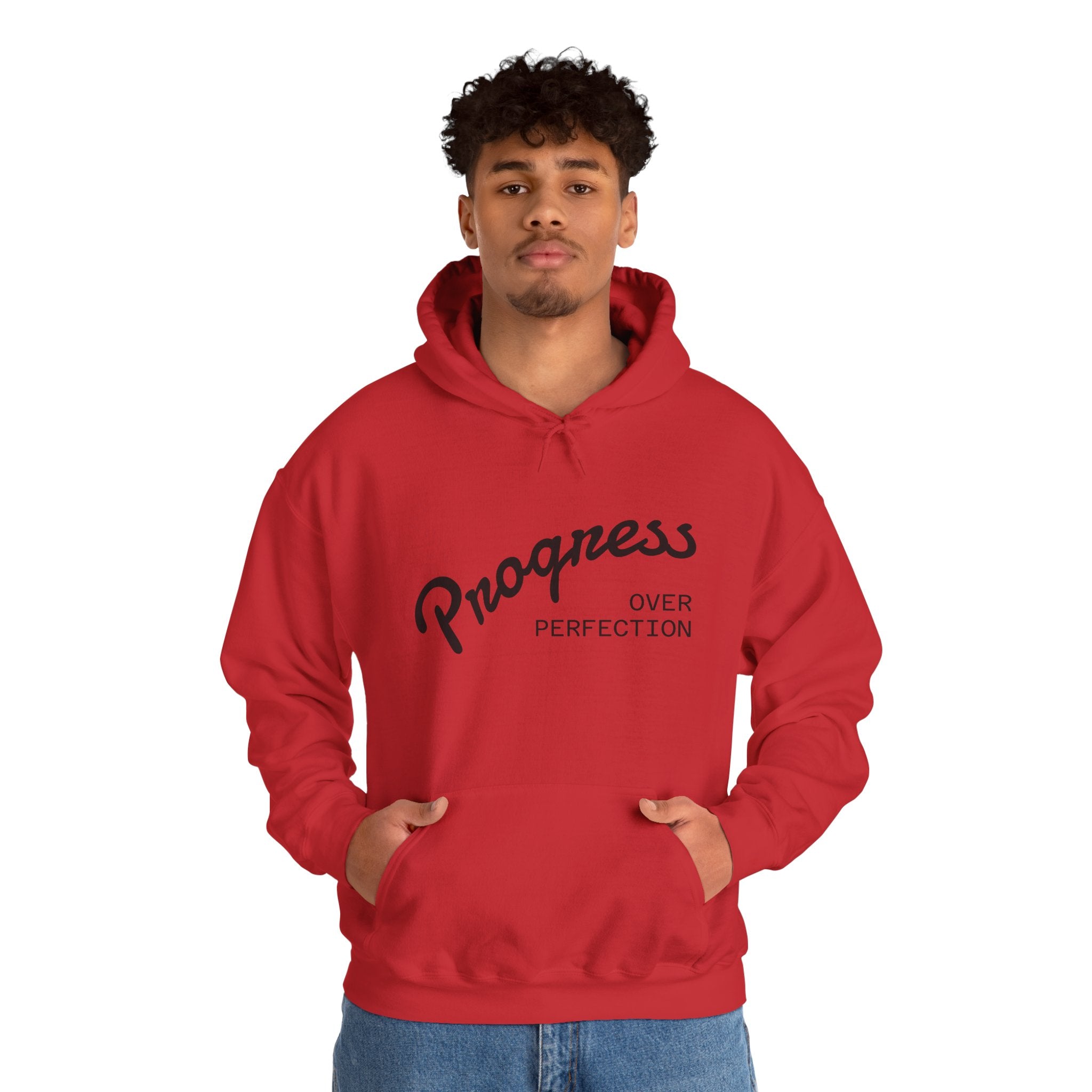 Progress Over Perfection Hoodie, Motivational Sweatshirt, Unisex Hooded Sweatshirt, Cozy Casual Wear, Gift for Her, Inspirational Apparel