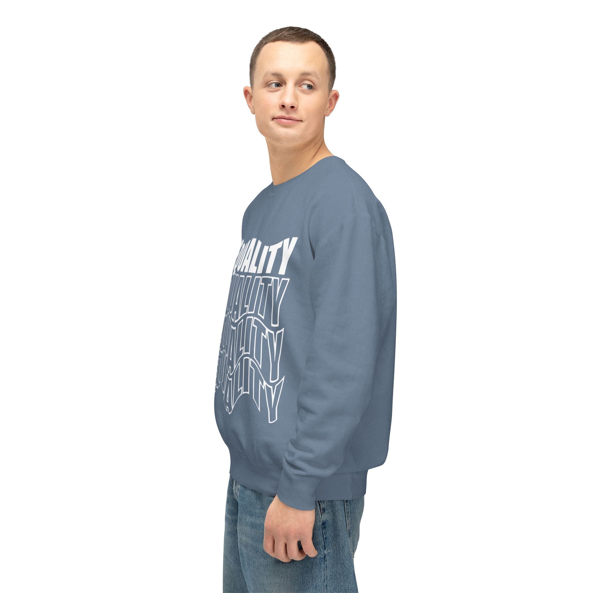 Equality Crewneck Sweatshirt | Unisex Lightweight Pullover, Casual Wear, Equality Message, Gift for Activists, Everyday Comfort