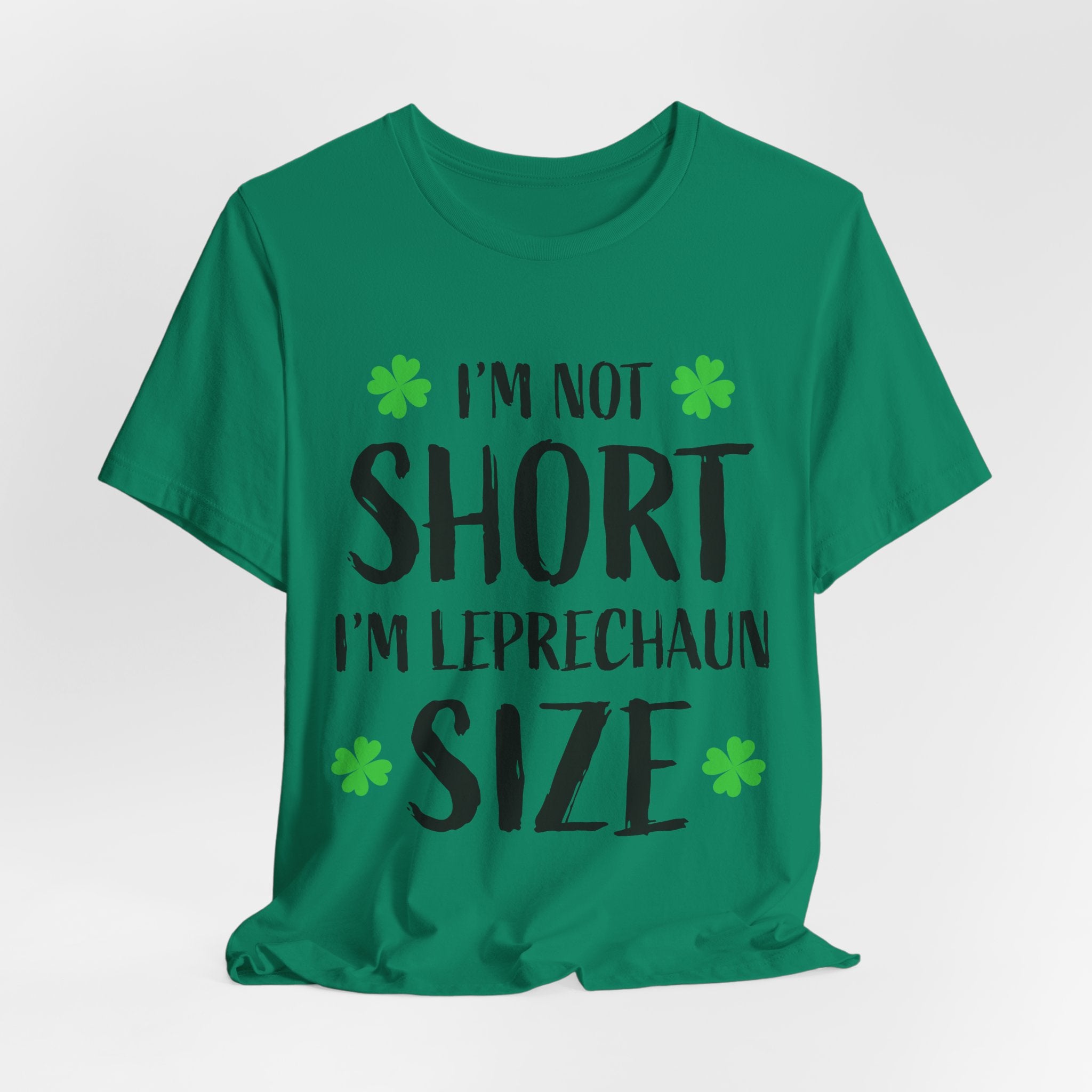 St. Patrick's Day Tee, Leprechaun Size Shirt, Unisex Graphic Tee, Funny Irish T-shirt, Short Stature Humor Apparel