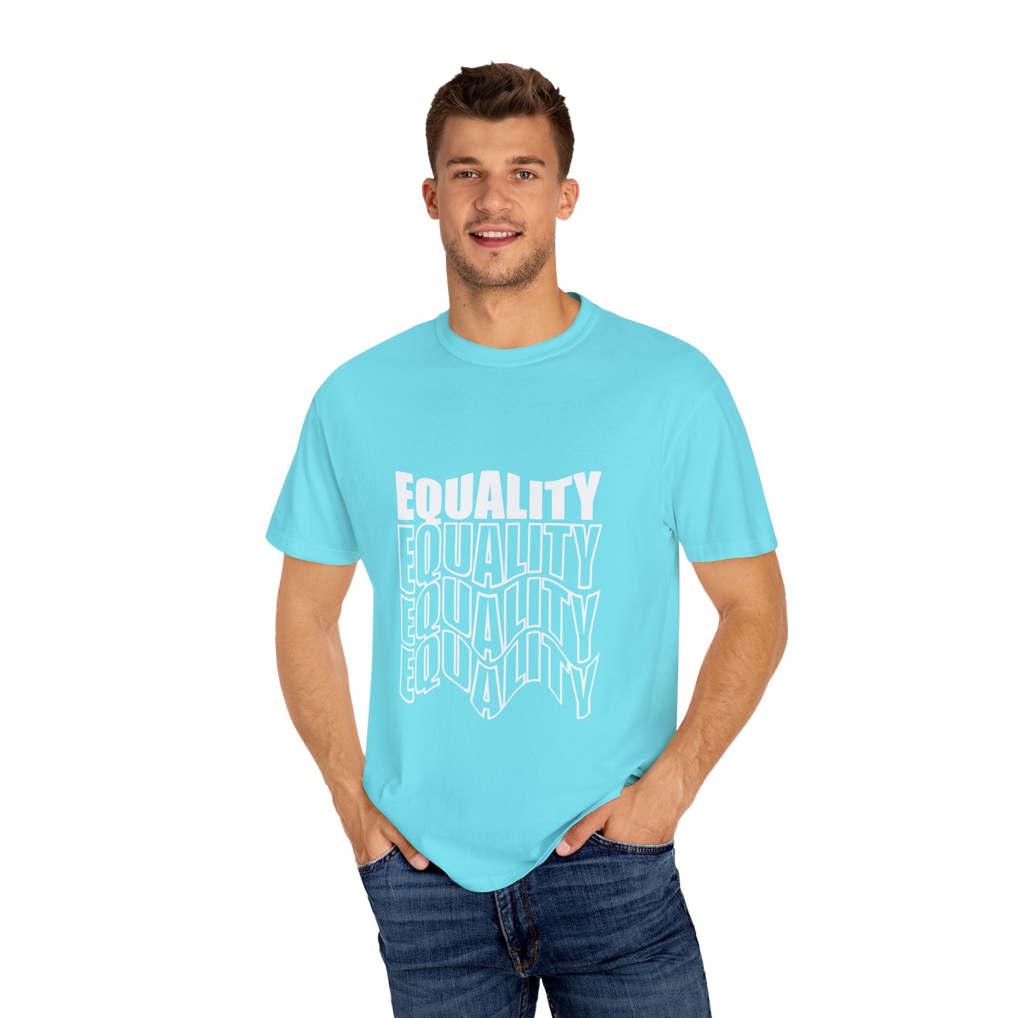Equality Unisex Garment-Dyed T-shirt | Bold Statement Tee, LGBTQ+ Pride Apparel, Casual Wear, Gift for Activists, Equality Awareness