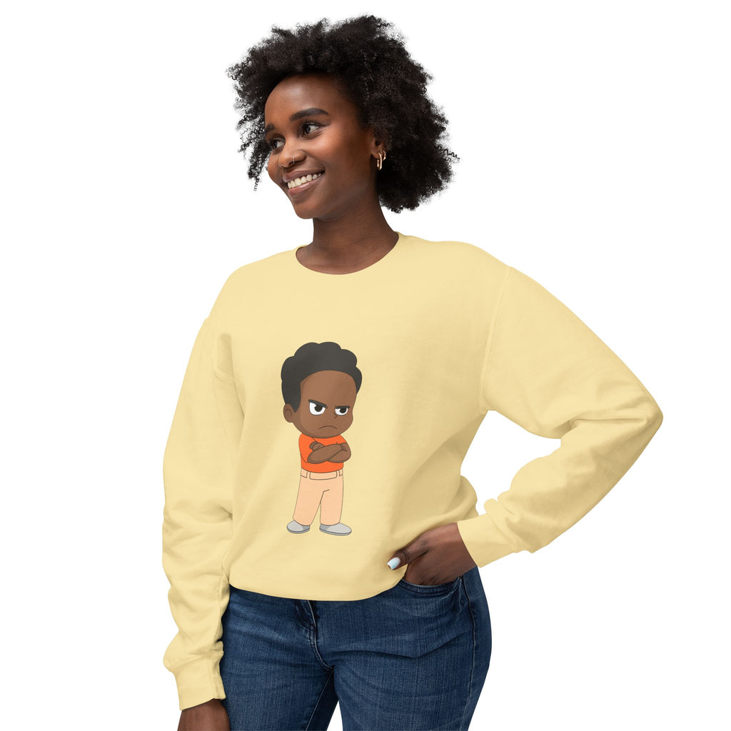 Playful Cartoon Crewneck Sweatshirt | Funny Lightweight Sweatshirt for Kids & Teens, Birthday Gift, Casualwear, Seasonal Comfort