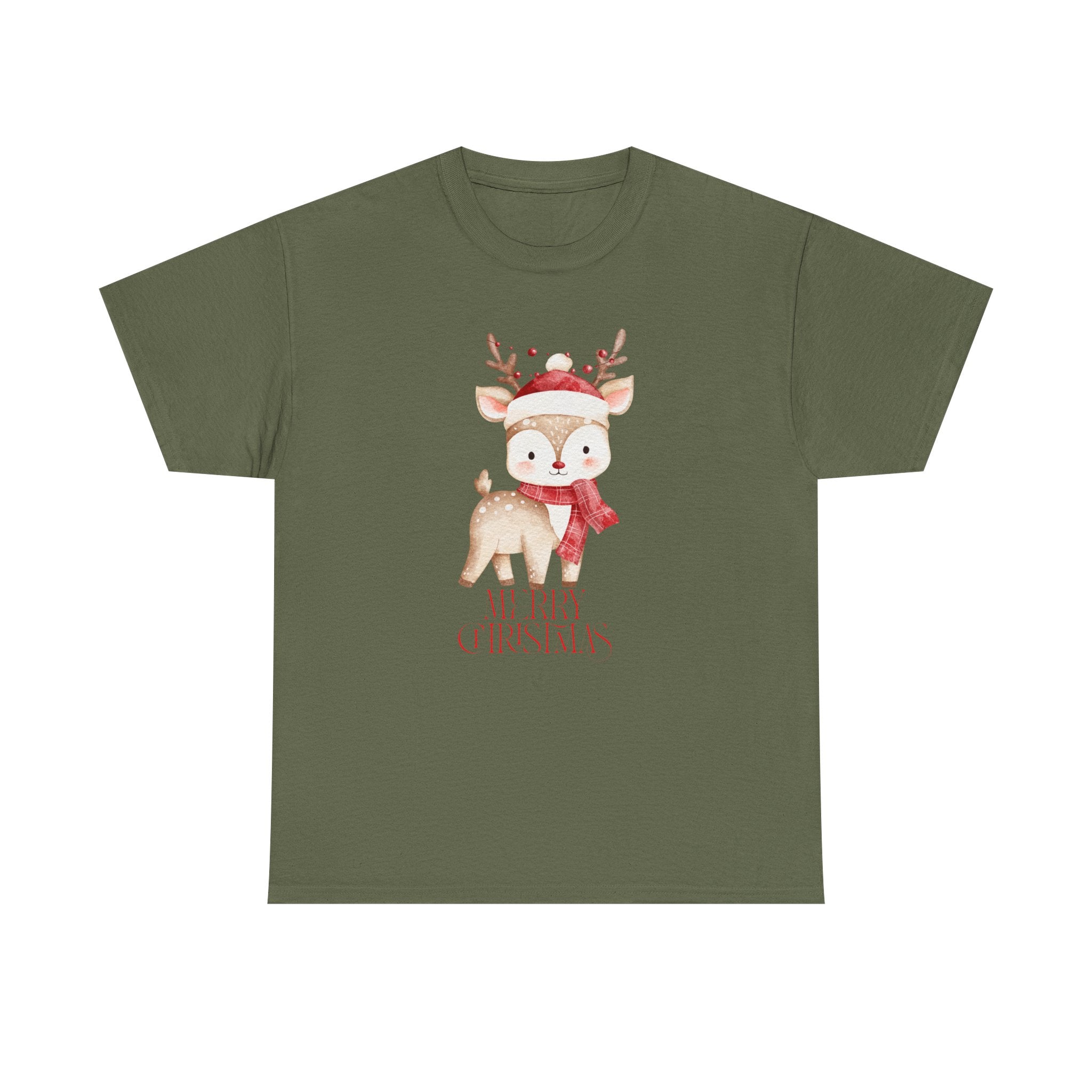 Kids' Cute Reindeer Christmas Tee – Merry Christmas Woodland Holiday Shirt