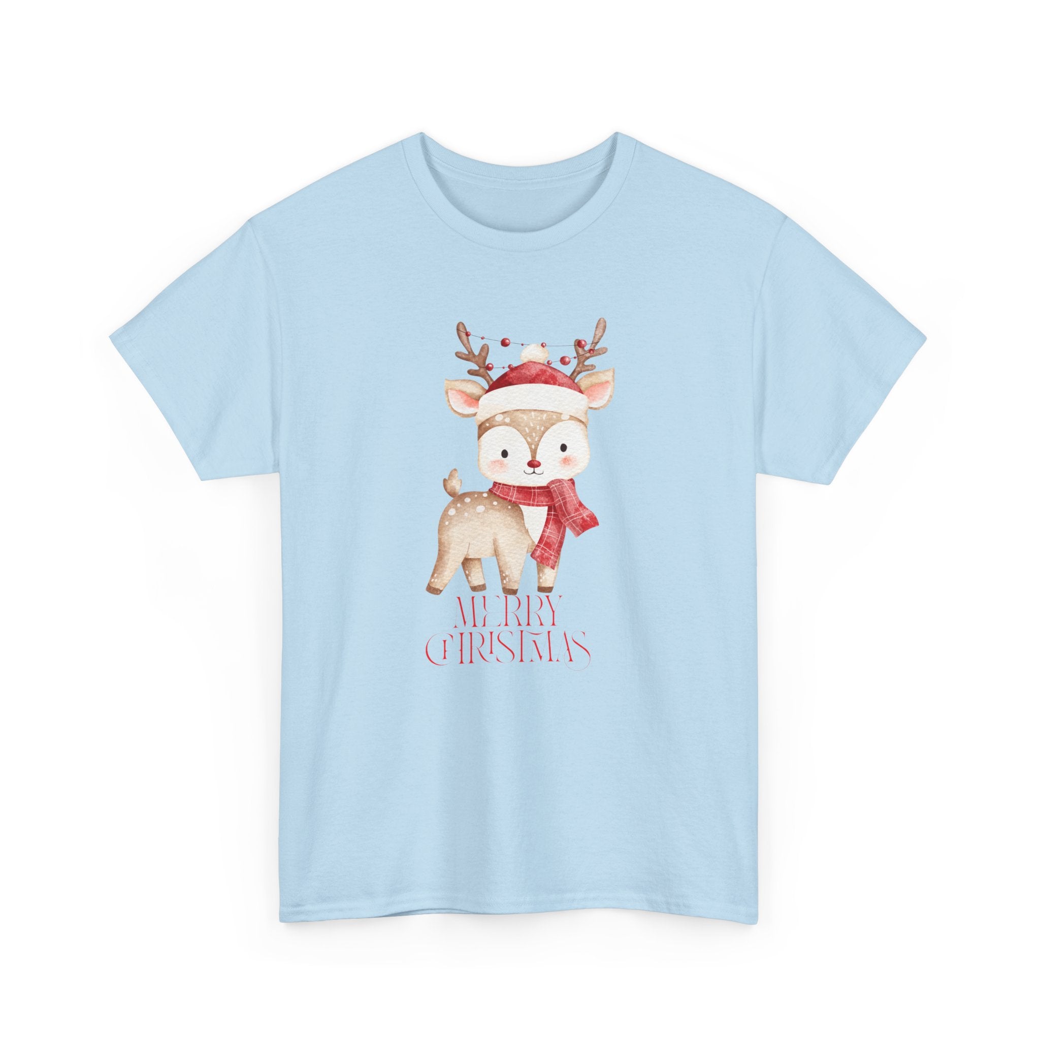 Kids' Cute Reindeer Christmas Tee – Merry Christmas Woodland Holiday Shirt