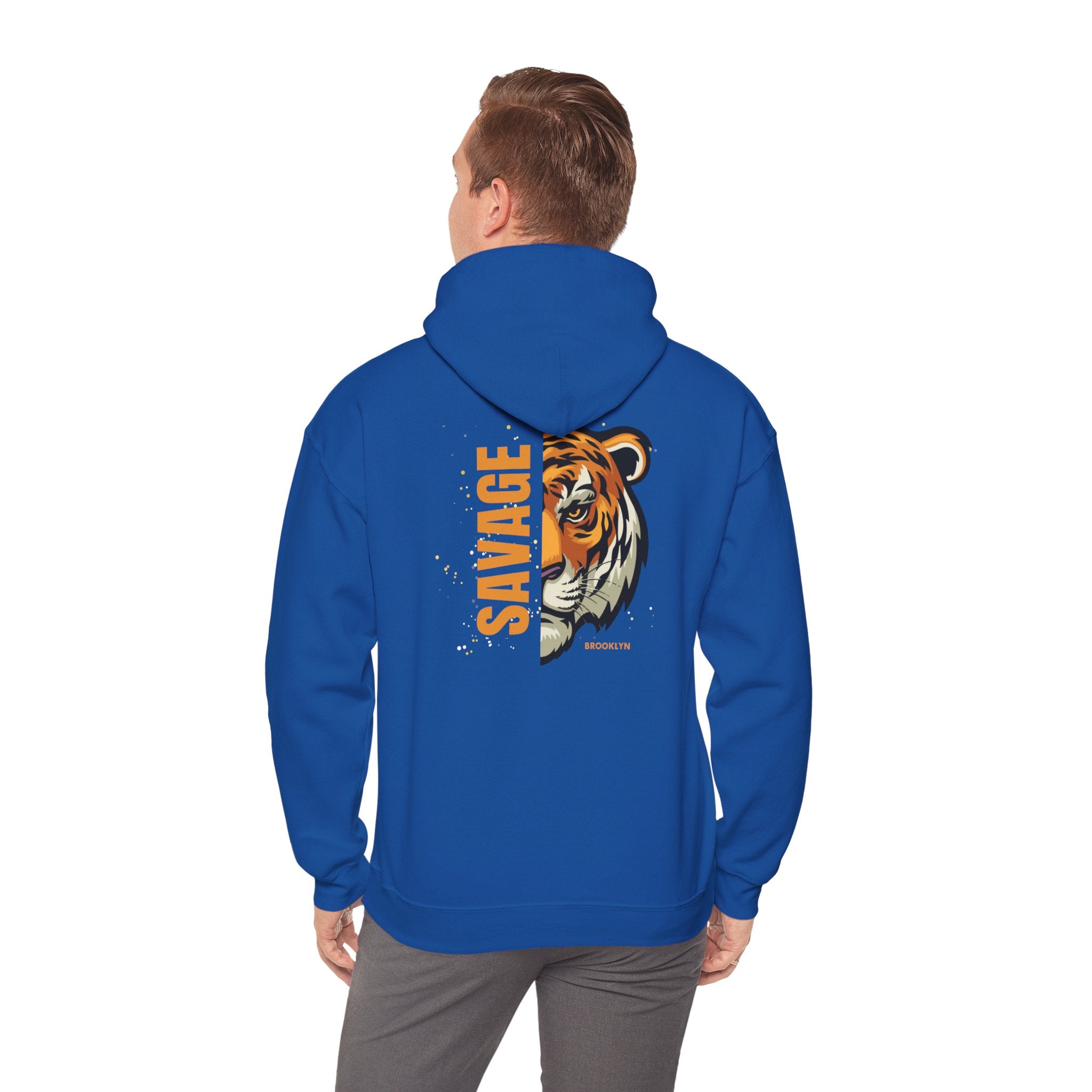 Savage Tiger Unisex Hoodie, Vintage Sweatshirt, Animal Lovers Apparel, Gift for Him/Her, Casual Streetwear, Cozy Layering