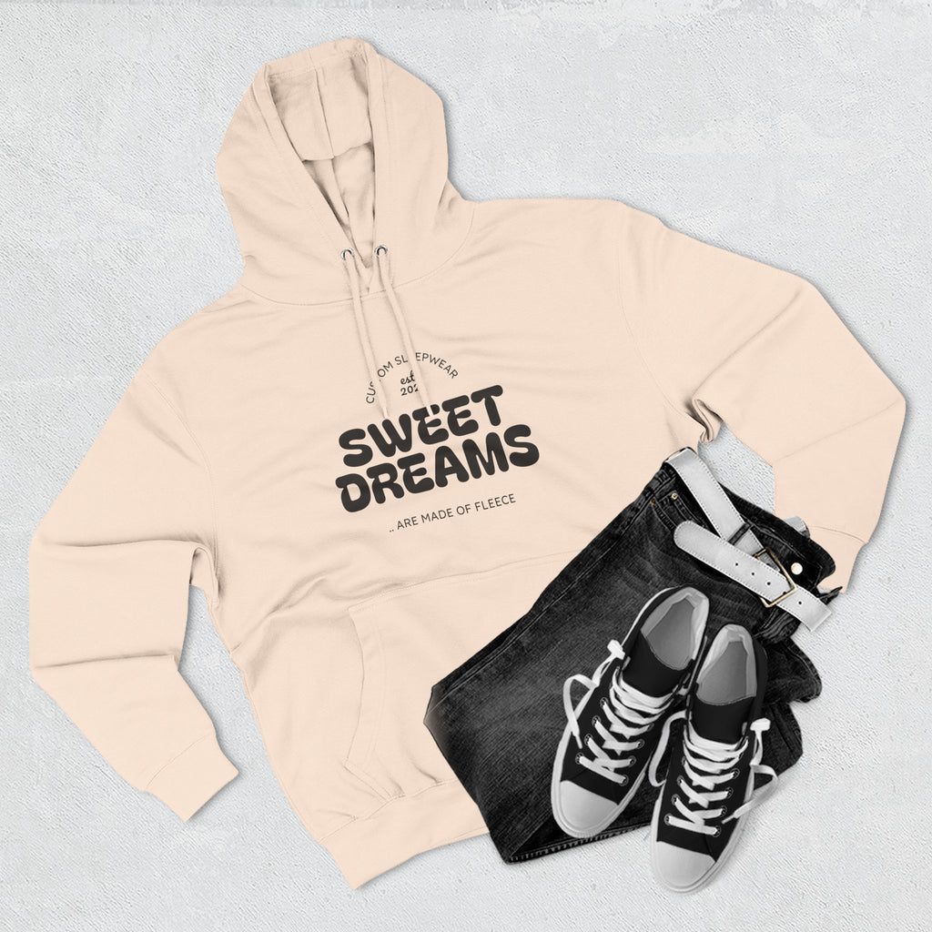 Cozy Sweet Dreams Hoodie, Fleece Pullover for Relaxation, Gift for Dreamers, Perfect for Sleepovers, Casual Wear