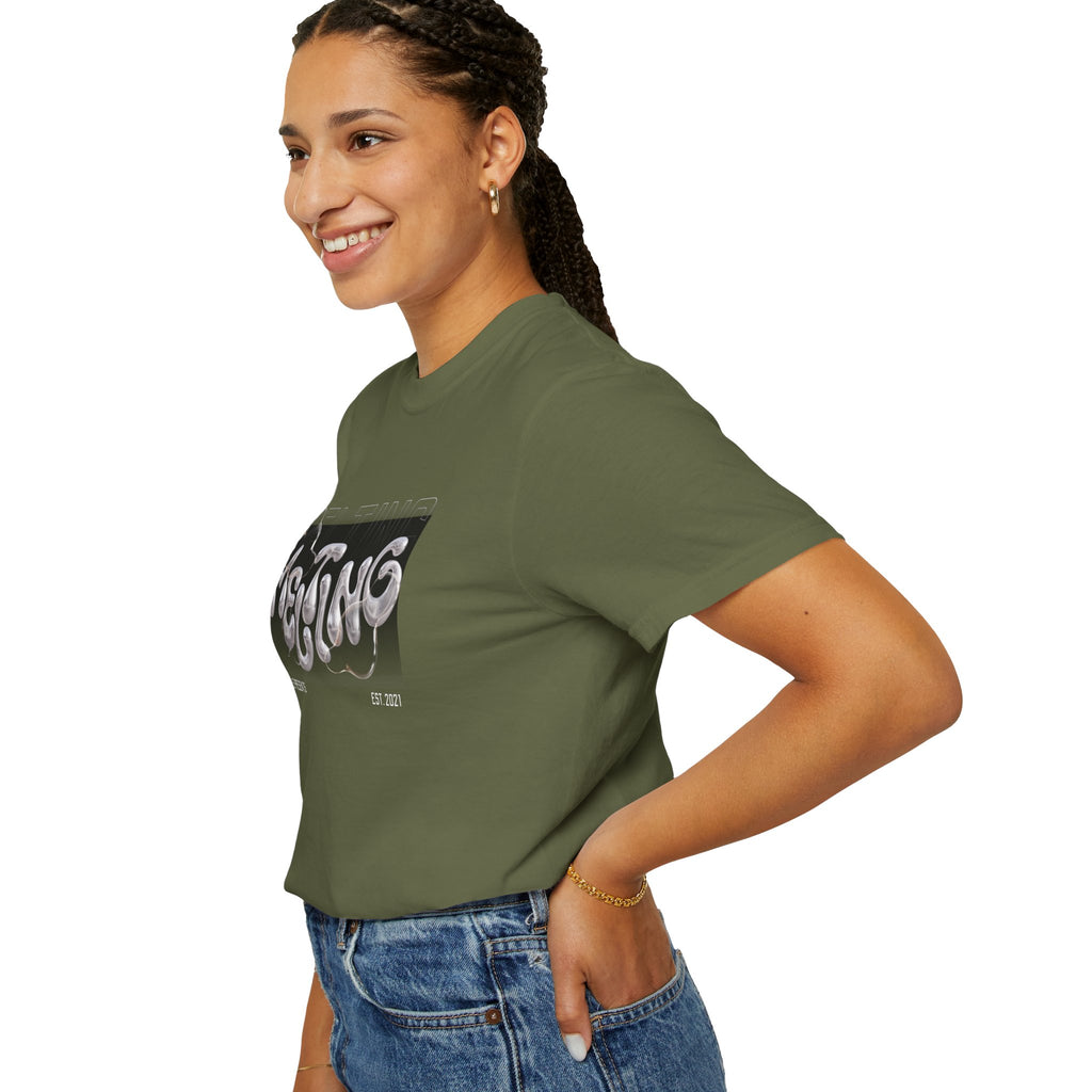Melting Vibes Unisex Garment-Dyed T-shirt | Cool Graphic Tee for Art Lovers, Trendy Casual Wear, Unique Gift, Summer Style