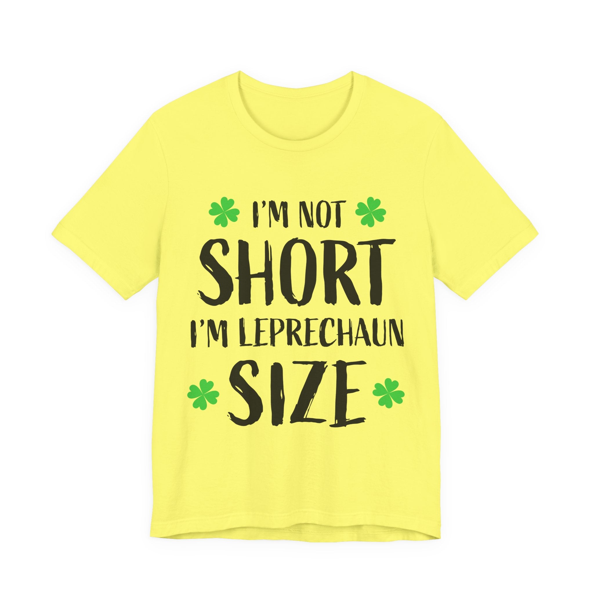 St. Patrick's Day Tee, Leprechaun Size Shirt, Unisex Graphic Tee, Funny Irish T-shirt, Short Stature Humor Apparel