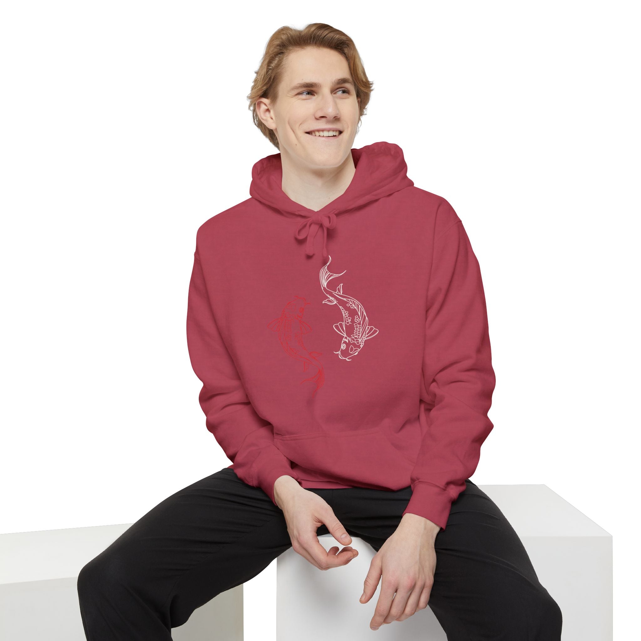 Charming Mermaid Garment-Dyed Hoodie - Cozy Unisex Fashion for Beach Lovers, Casual Wear, Gift Ideas for Ocean Lovers, Summer Chill