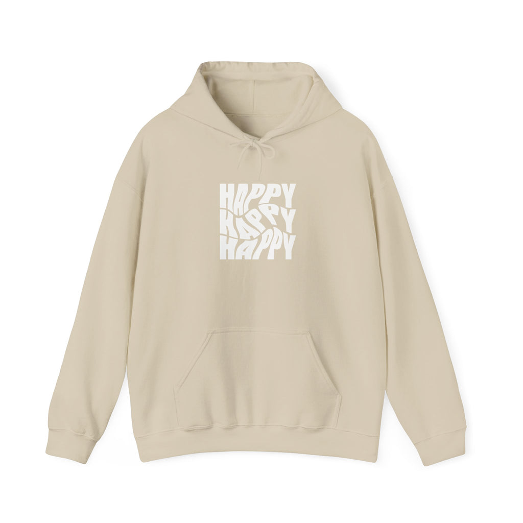 Happy Vibe Unisex Hoodie, Cozy Sweatshirt, Gift for Friends, Casual Wear, Birthday Gift, Everyday Comfort