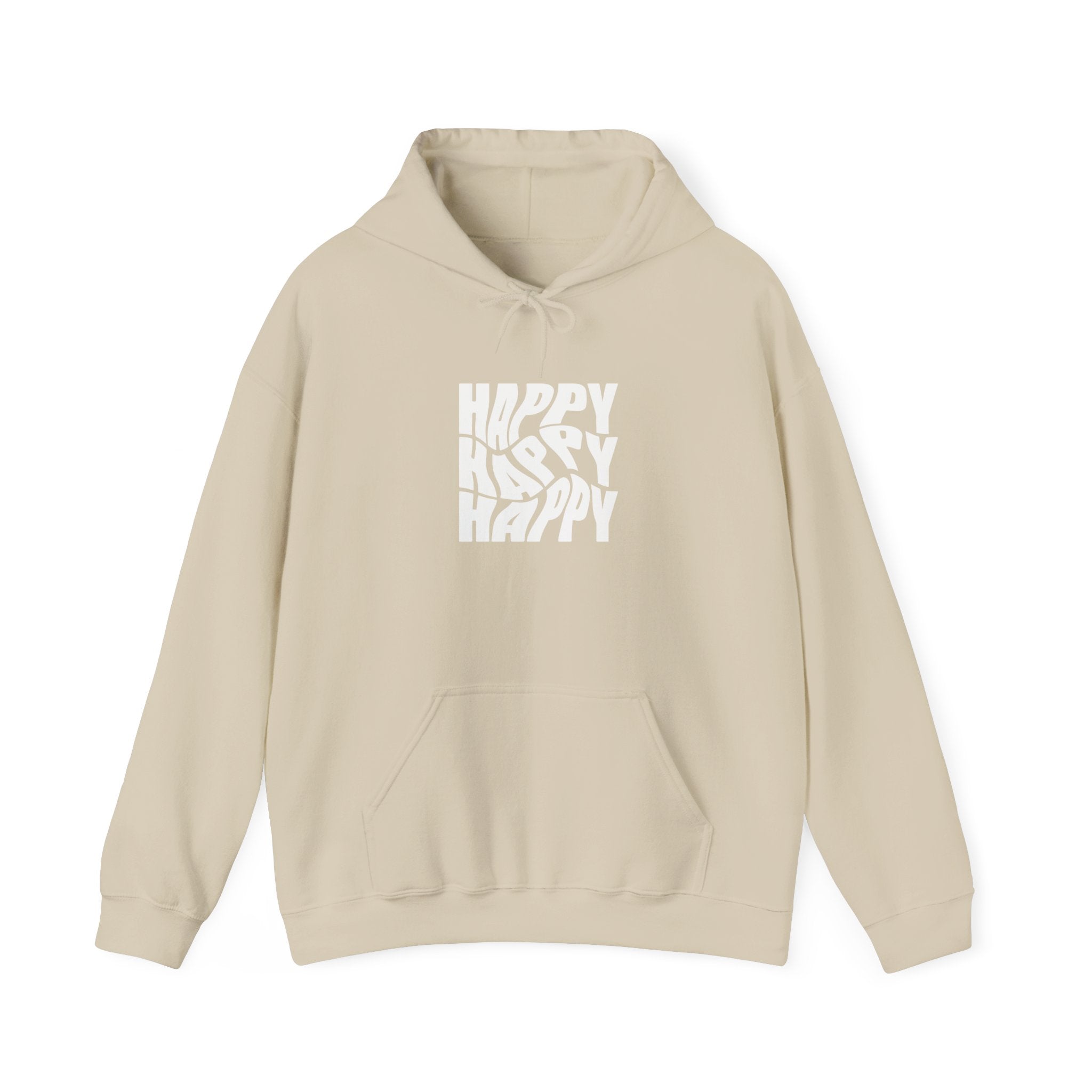 Happy Vibe Unisex Hoodie, Cozy Sweatshirt, Gift for Friends, Casual Wear, Birthday Gift, Everyday Comfort