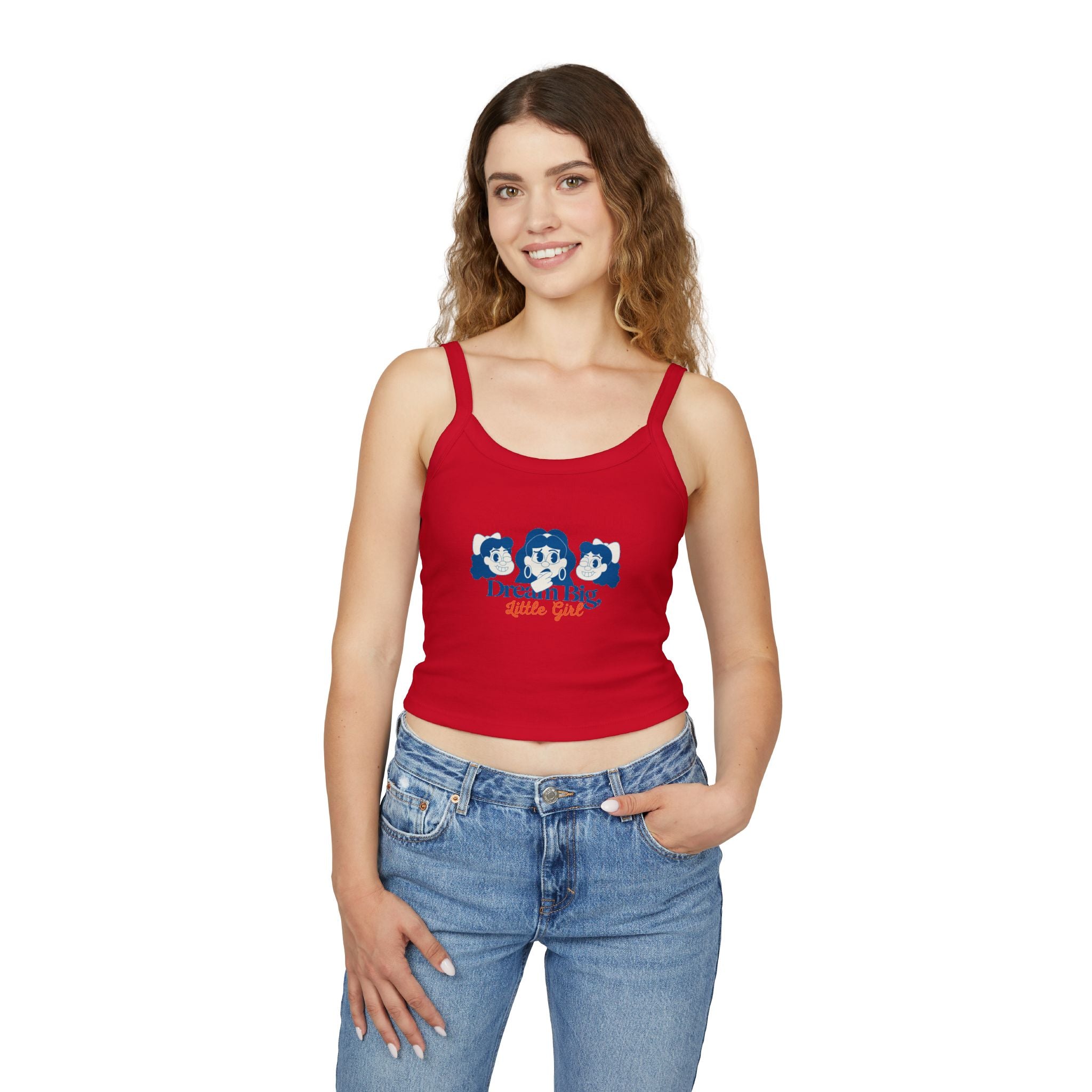 Dream Big Women's Spaghetti Strap Tank Top, Cute Summer Top, Inspirational Shirt, Casual Wear, Gift for Girls
