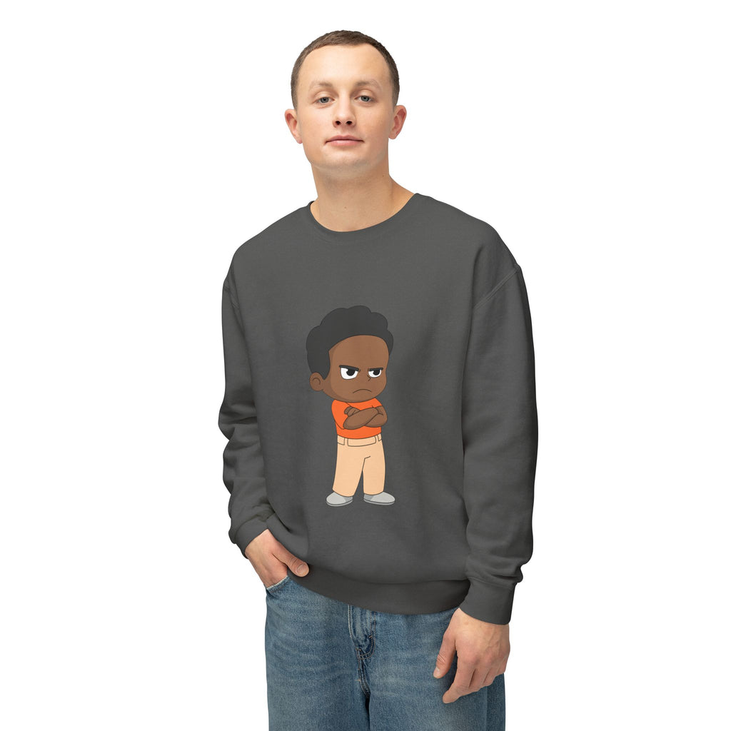 Playful Cartoon Crewneck Sweatshirt | Funny Lightweight Sweatshirt for Kids & Teens, Birthday Gift, Casualwear, Seasonal Comfort