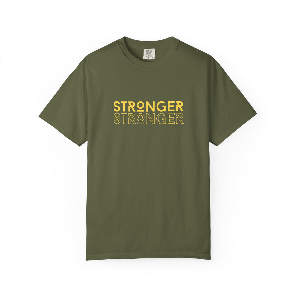 Stronger Unisex Garment-Dyed T-Shirt | Casual Tee, Motivational Shirt, Gift for Fitness Lovers, Summer Style, Everyday Wear
