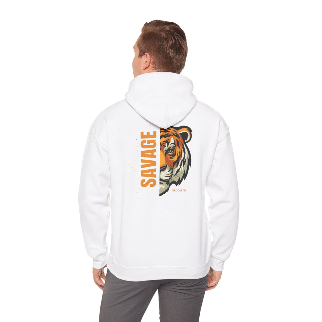 Savage Tiger Unisex Hoodie, Vintage Sweatshirt, Animal Lovers Apparel, Gift for Him/Her, Casual Streetwear, Cozy Layering