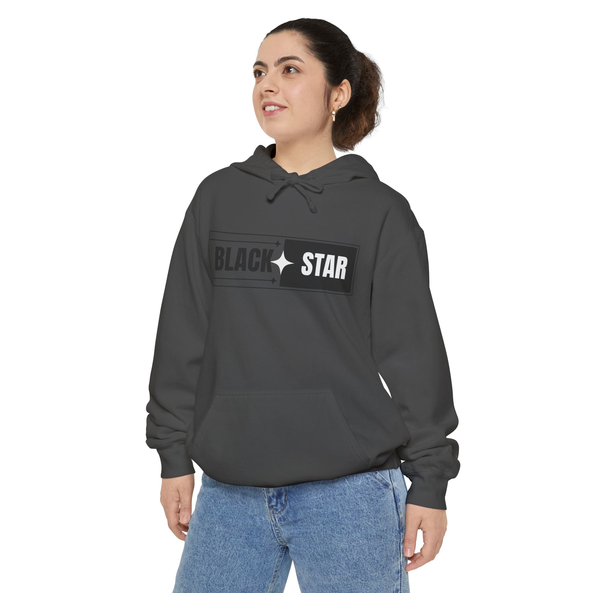 Unisex Garment-Dyed Hoodie with 'BLACK STAR' Design, Cozy Casual Sweatshirt, Everyday Hoodie, Perfect Gift for Birthdays, Relaxed [...]