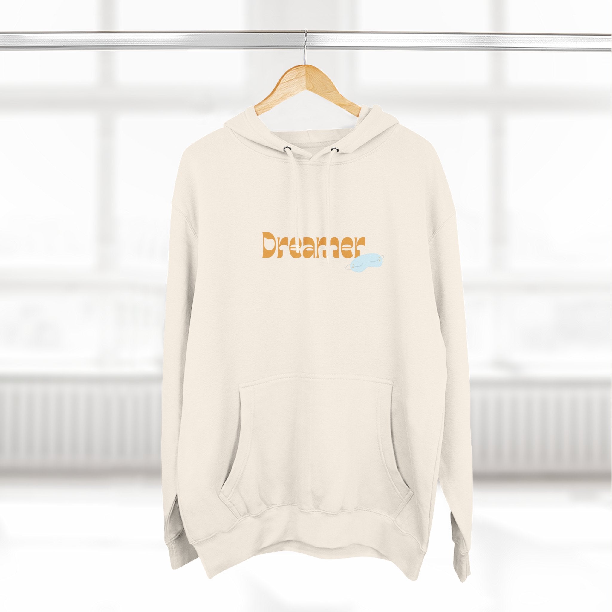 Dreamer Three-Panel Fleece Hoodie | Cozy Sweatshirt, Gift for Dreamers, Casual Wear, Inspirational Apparel, Everyday Comfort