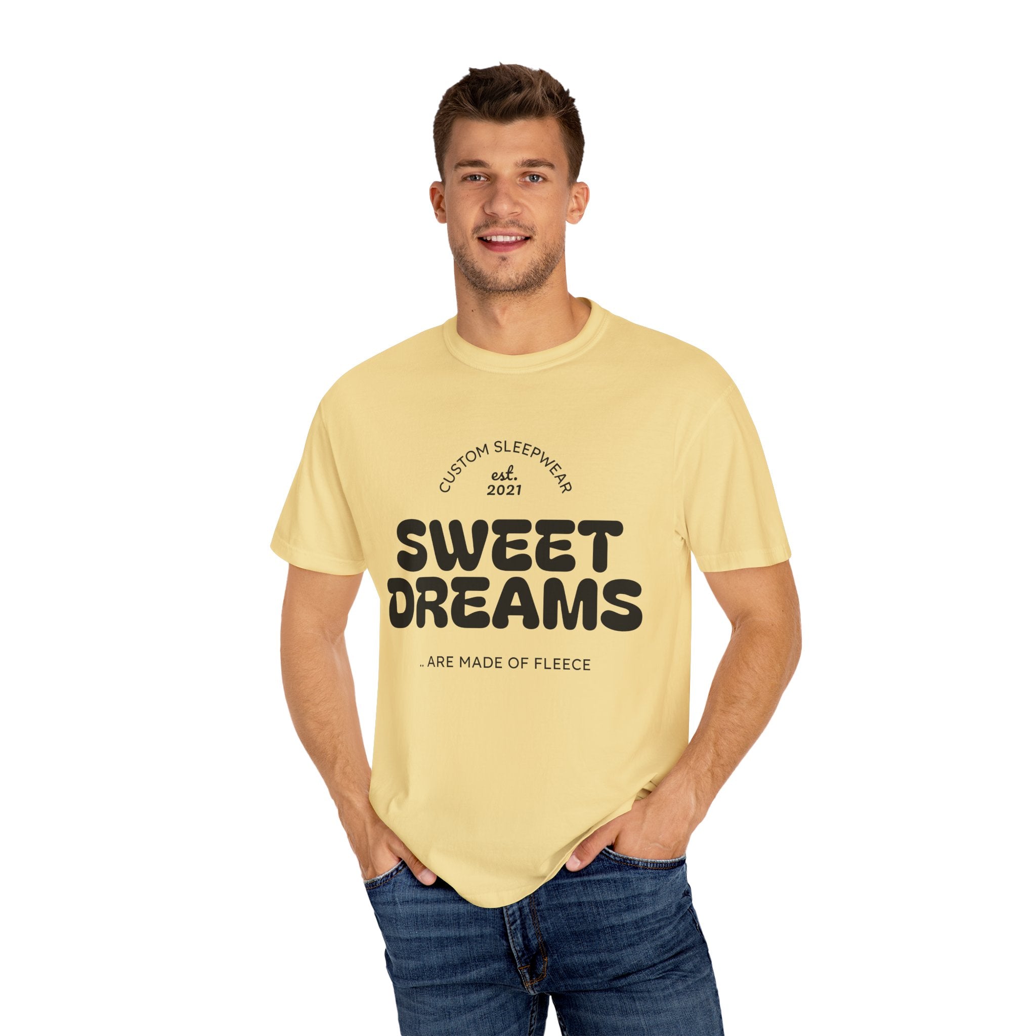 Custom Sweet Dreams T-Shirt, Unisex Sleepwear, Relaxed Fit Tee, Cozy Gift for Sleep Lovers, Lounge Wear, Dreamy Apparel