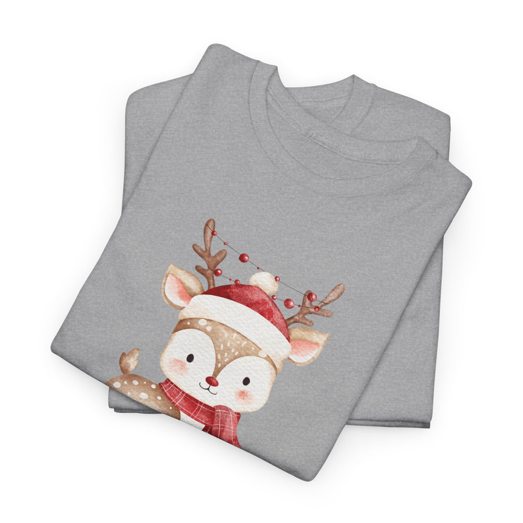 Kids' Cute Reindeer Christmas Tee – Merry Christmas Woodland Holiday Shirt