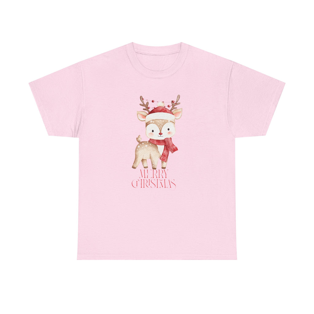 Kids' Cute Reindeer Christmas Tee – Merry Christmas Woodland Holiday Shirt