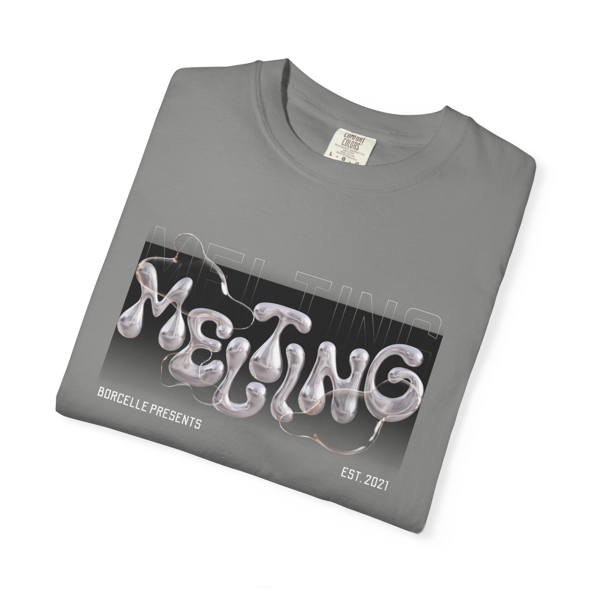 Melting Vibes Unisex Garment-Dyed T-shirt | Cool Graphic Tee for Art Lovers, Trendy Casual Wear, Unique Gift, Summer Style