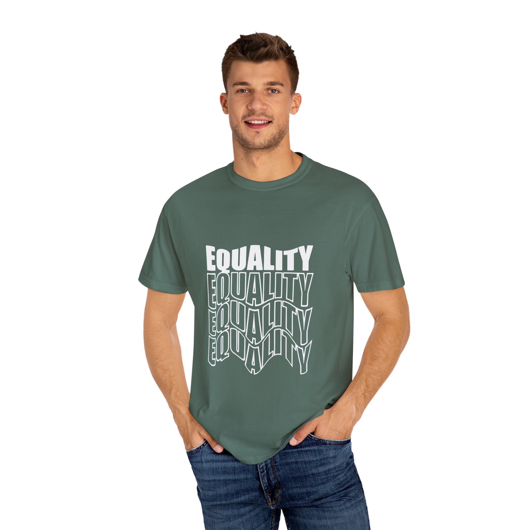 Equality Unisex Garment-Dyed T-shirt | Bold Statement Tee, LGBTQ+ Pride Apparel, Casual Wear, Gift for Activists, Equality Awareness