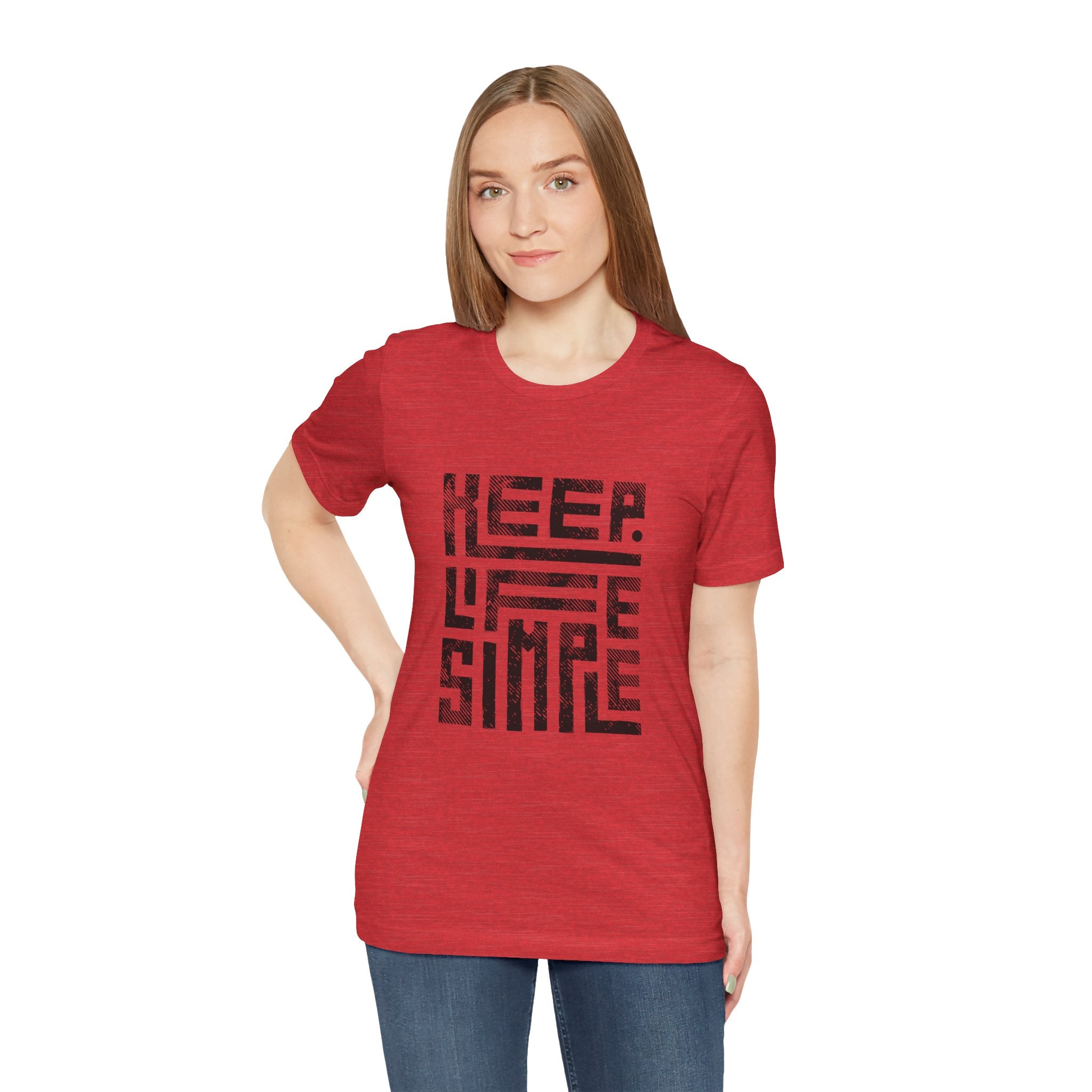 Keep Life Simple Tee | Unisex Jersey Shirt for Minimalists, Casual Wear, Everyday Fashion, Relaxed Style, Gift Idea