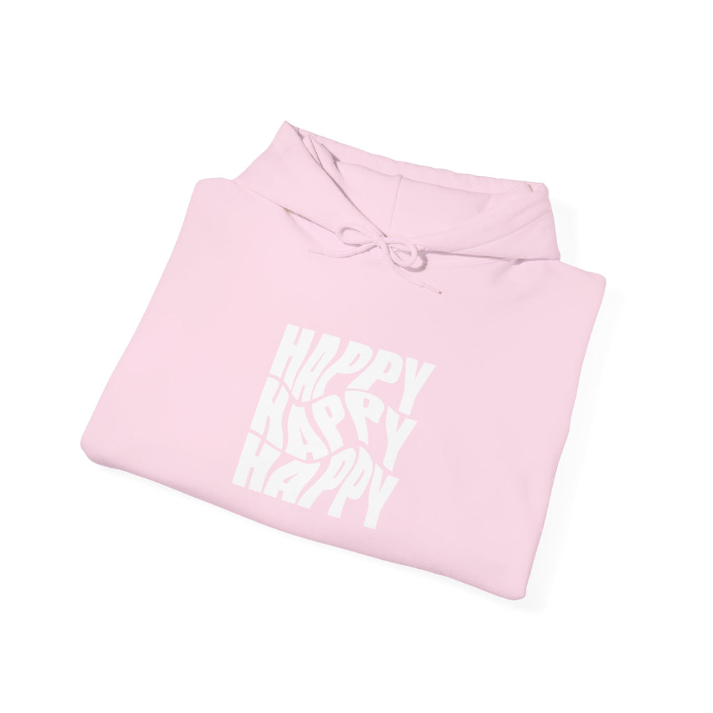 Happy Vibe Unisex Hoodie, Cozy Sweatshirt, Gift for Friends, Casual Wear, Birthday Gift, Everyday Comfort