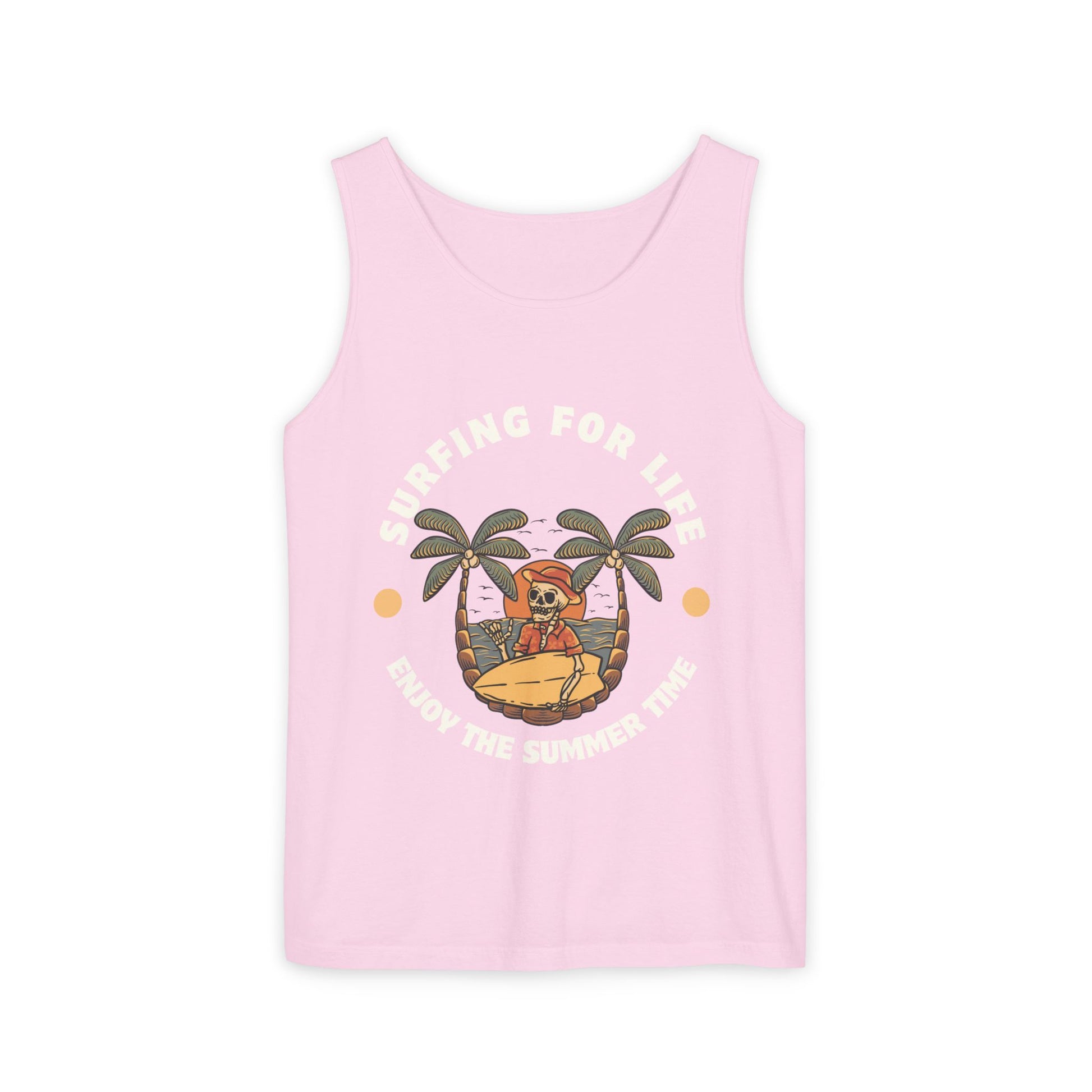 Beach Vibes Unisex Tank Top, Summer Apparel, Tropical Graphic Tee, Vacation Clothing, Surfing Gift, Casual Wear