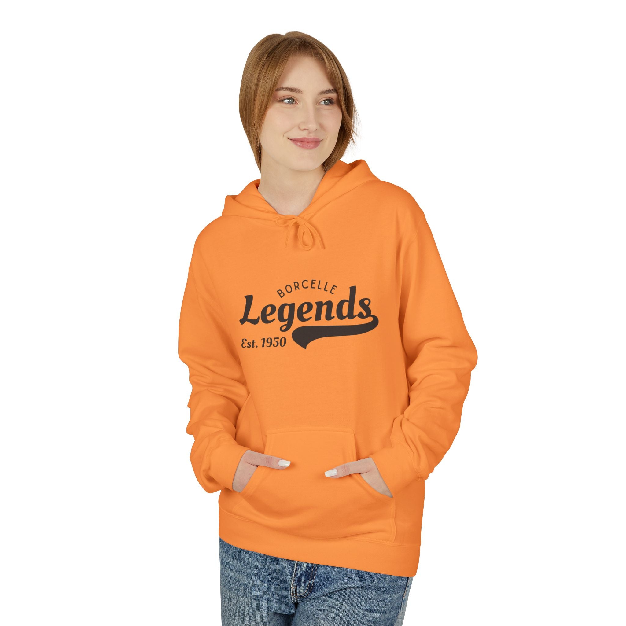 Retro Legends Fleece Hoodie, Cozy Unisex Sweatshirt, Perfect Gift for Sports Lovers, Casual Wear, Est. 1950
