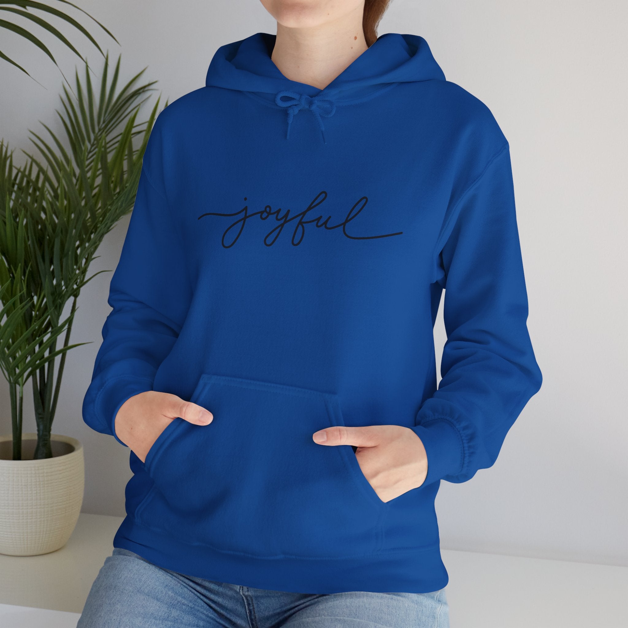 Joyful Hoodie for Comfort and Cheer, Unisex Sweatshirt for Gifts, Everyday Wear, Cozy Handmade Apparel, Celebration Outfit, Relaxed Style