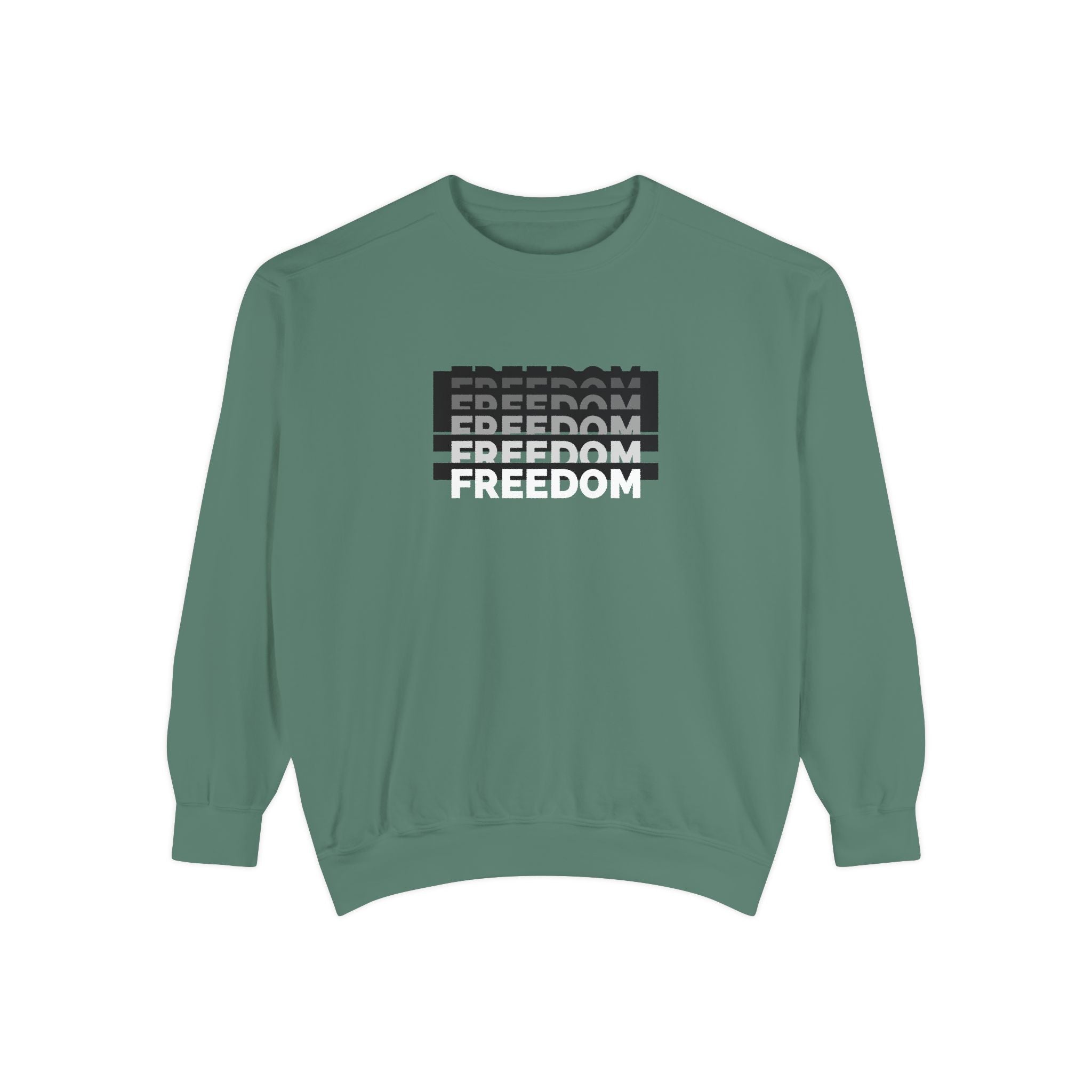Freedom Unisex Garment-Dyed Sweatshirt - Cozy Casual Wear, Gift for Him/Her, Perfect for Relaxation, Street Style, Everyday Comfort
