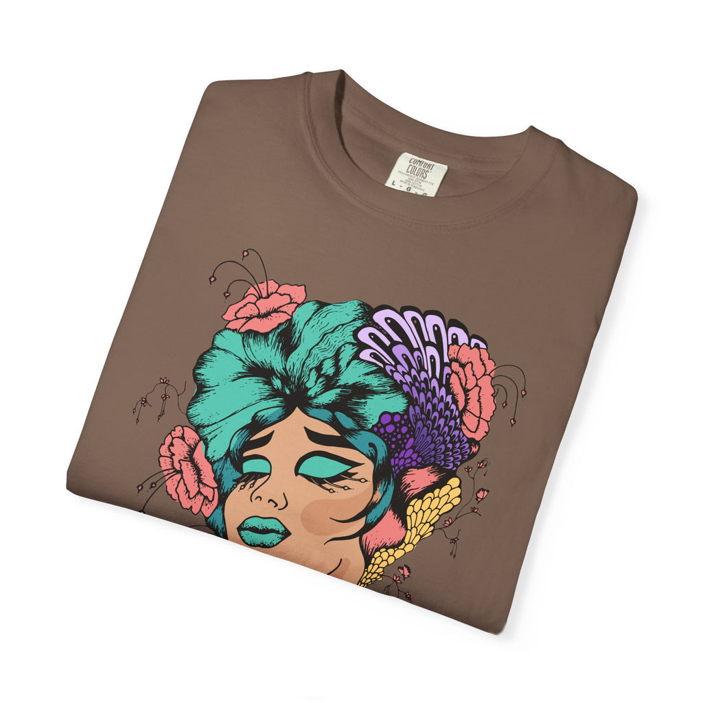 Floral Fantasy T-Shirt | Artistic Graphic Tee for Nature Lovers, Unique Gift, Casual Wear, Eco-Friendly Fashion