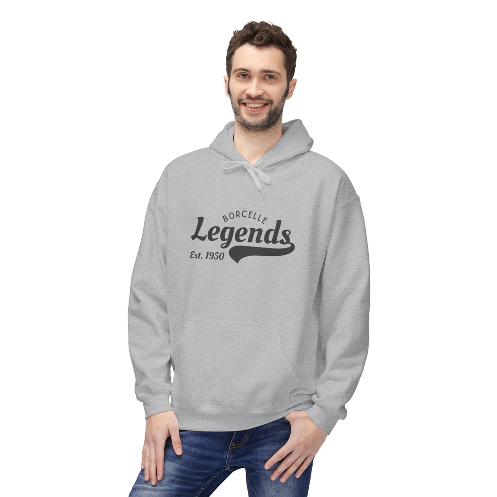 Retro Legends Fleece Hoodie, Cozy Unisex Sweatshirt, Perfect Gift for Sports Lovers, Casual Wear, Est. 1950